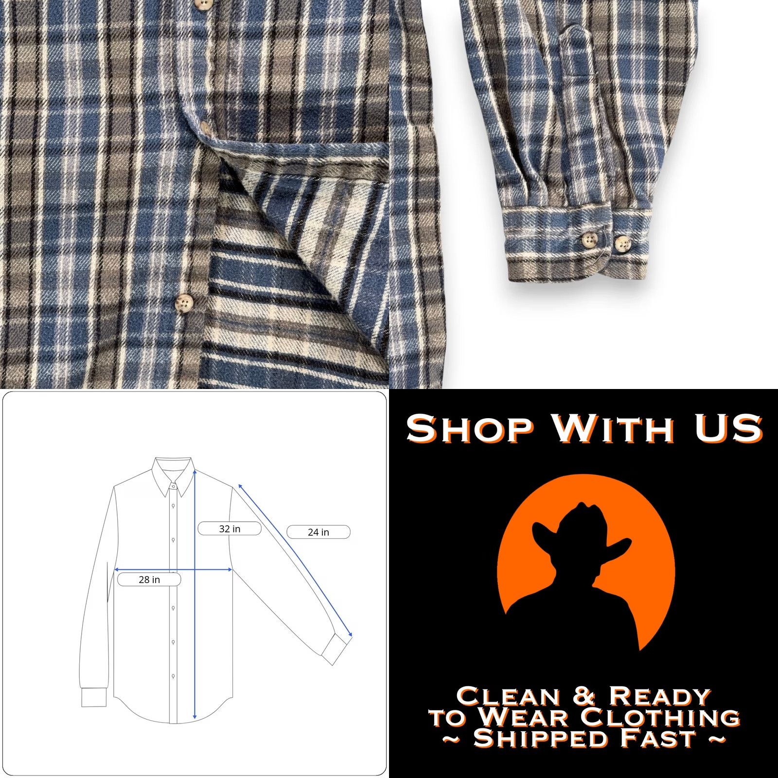 Carhartt VINTAGE Carhartt Shirt Adult 3XL Blue Gray Plaid Flannel Workwear USA 90s Size US XXL / EU 58 / 5 - 8 Thumbnail