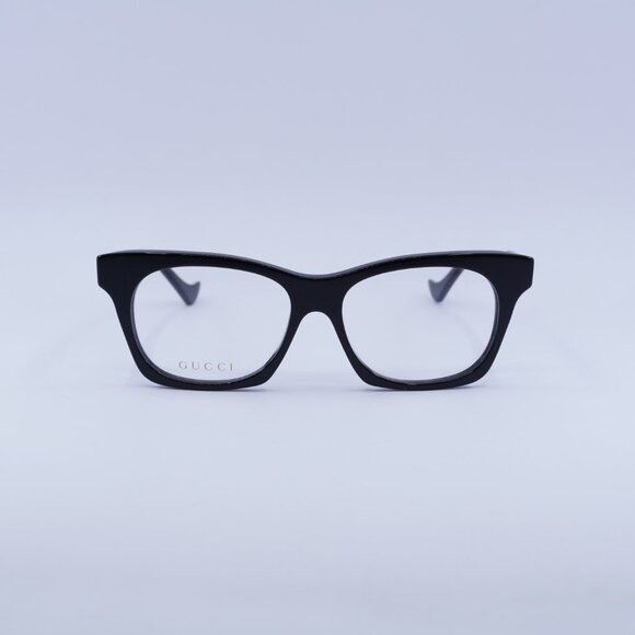 Gucci Gucci GG1299O 001 Eyeglasses Black 55mm Square Frame Size ONE SIZE - 3 Thumbnail