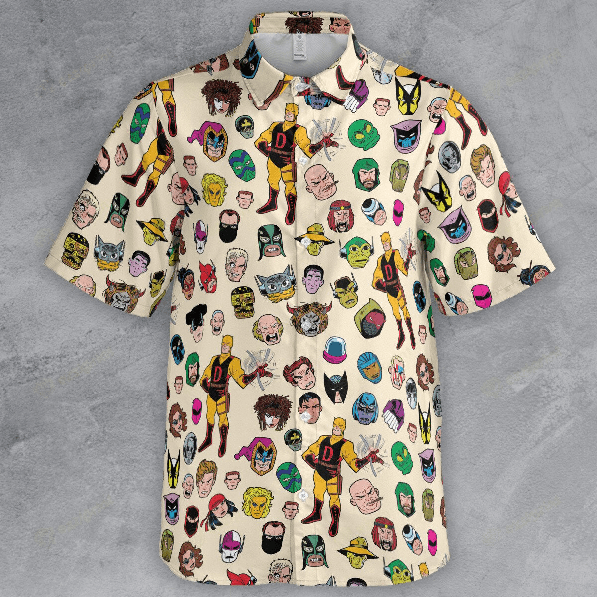 The Unbranded Brand Daredevils and Villains Button Down Shirt Size US M / EU 48-50 / 2 - 2 Thumbnail