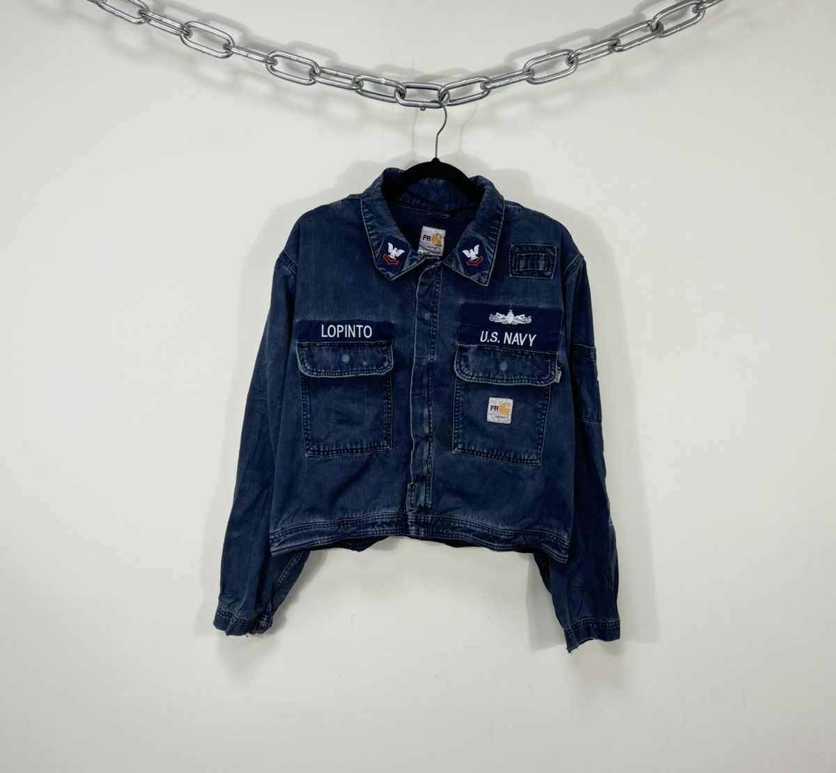 Carhartt Vintage Carhartt Flame Resistant U.S. Navy Cropped Jacket Size US L / EU 52-54 / 3 - 1 Thumbnail