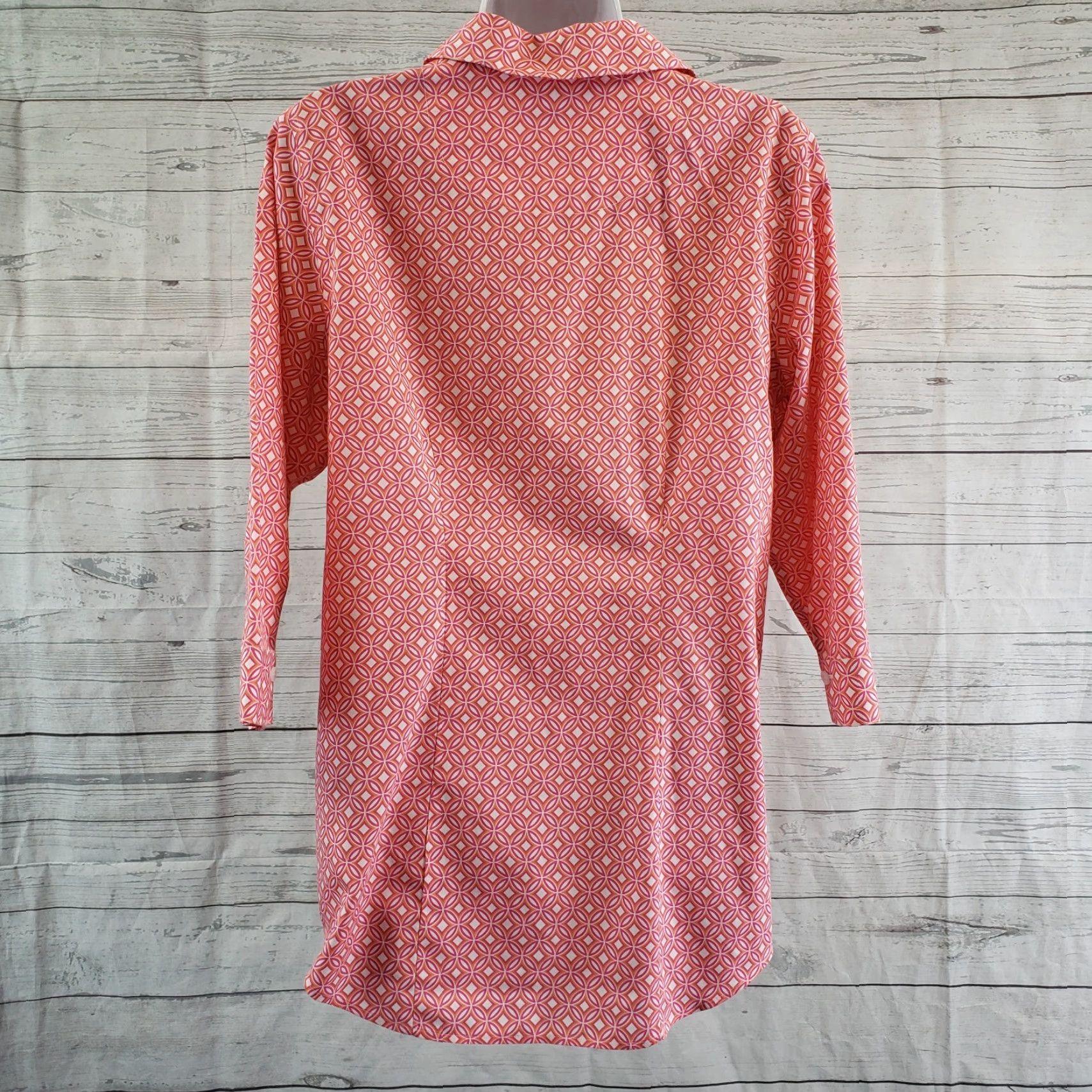 Vintage Chico's Button Front Shirt Womens Small Pink Cotton 3/4 Sleeve No Iron Shirt Woman Small Pink Cotton Size S / US 4 / IT 40 - 4 Thumbnail