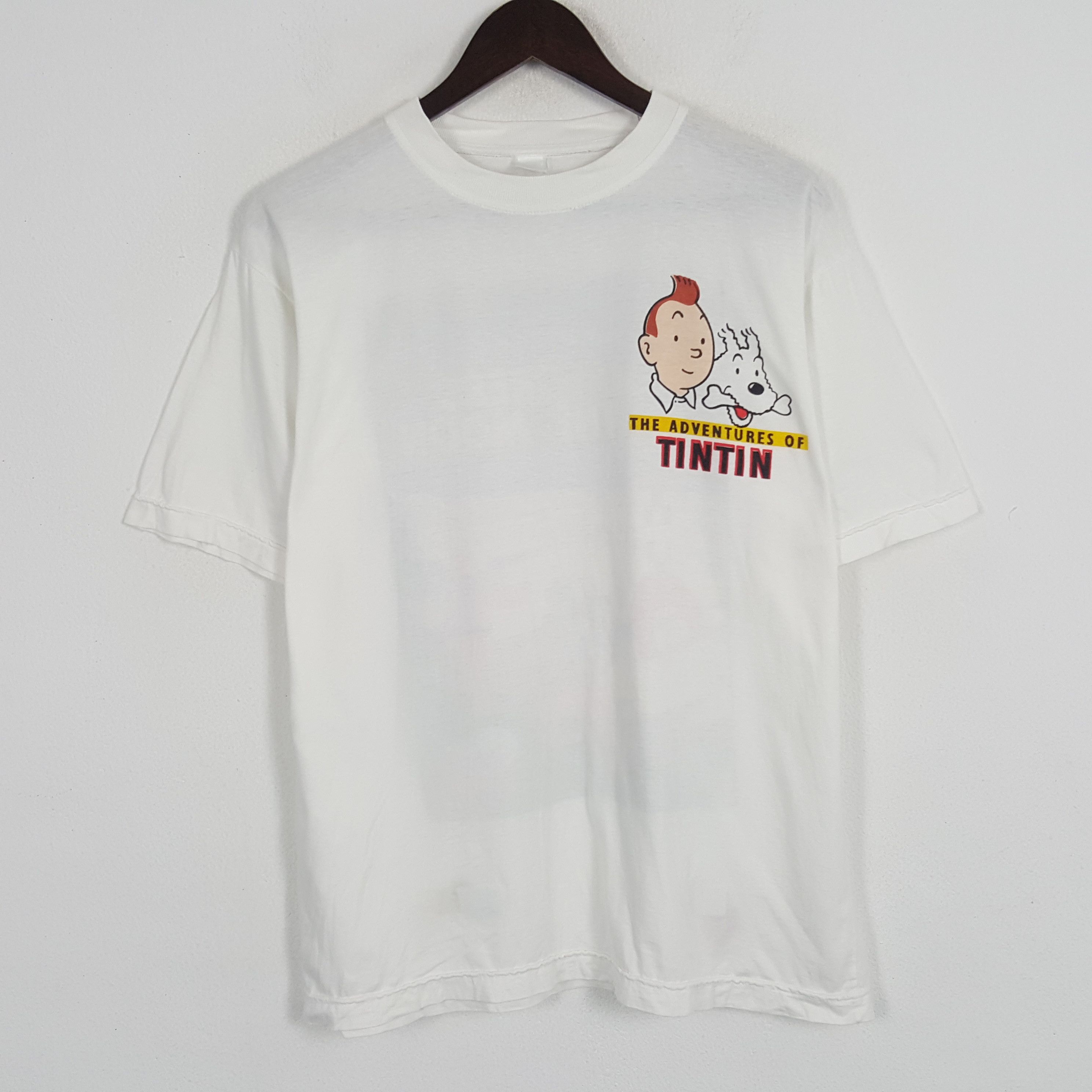 Vintage Vintage TINTIN The Adventure Explorers On The Moon Tshirt Size US L / EU 52-54 / 3 - 3 Thumbnail