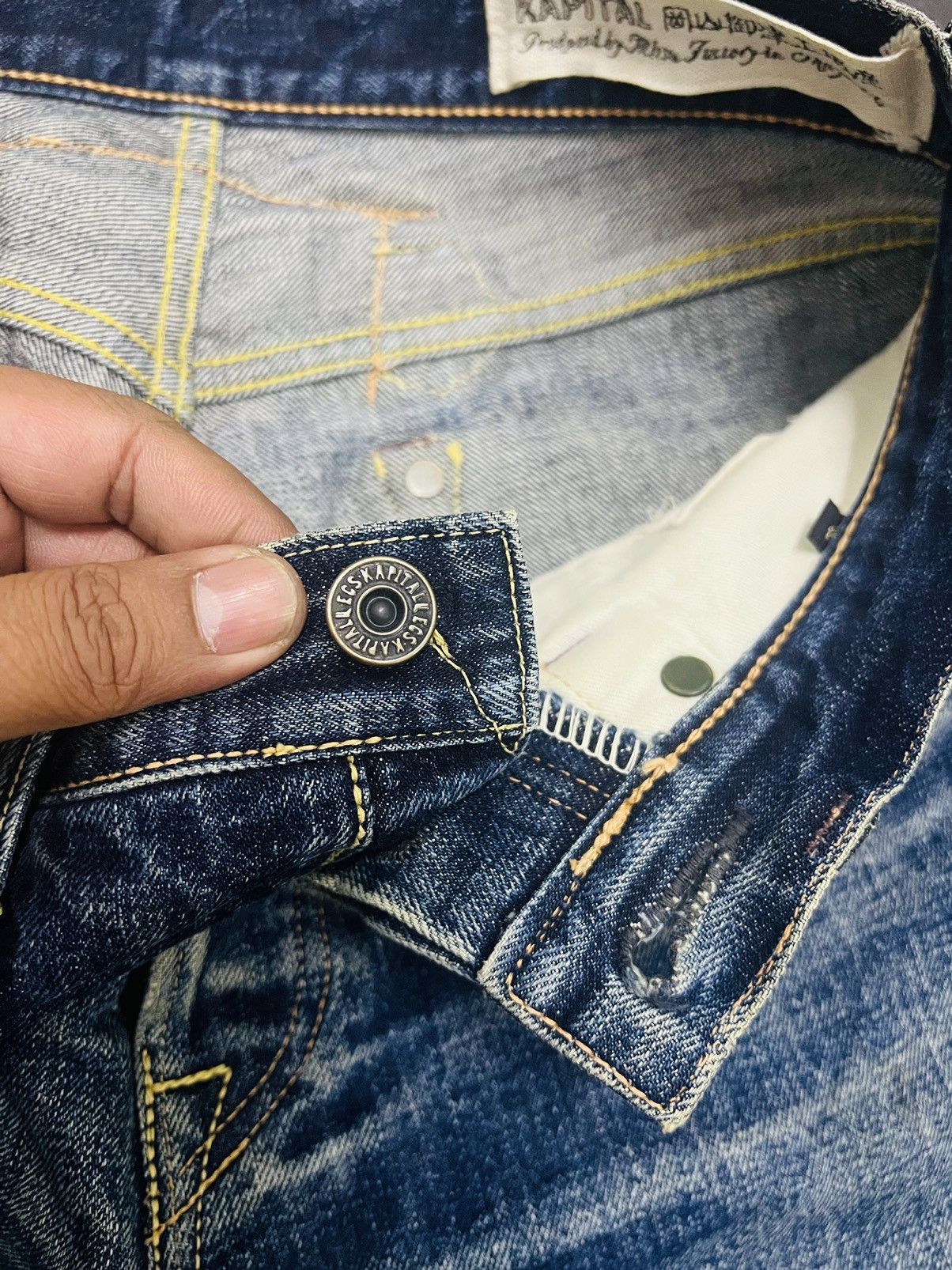 Kapital Kapital Kiro Hirata Crash Selvedge Jeans Denim Short Size US 29 - 11 Thumbnail