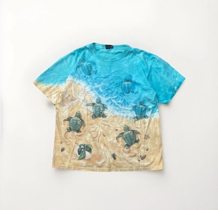 Liquid Blue × Vintage Vintage 1996 Liquid Blue Sea Turtle Beach Shirt Size US L / EU 52-54 / 3 - 1 Thumbnail