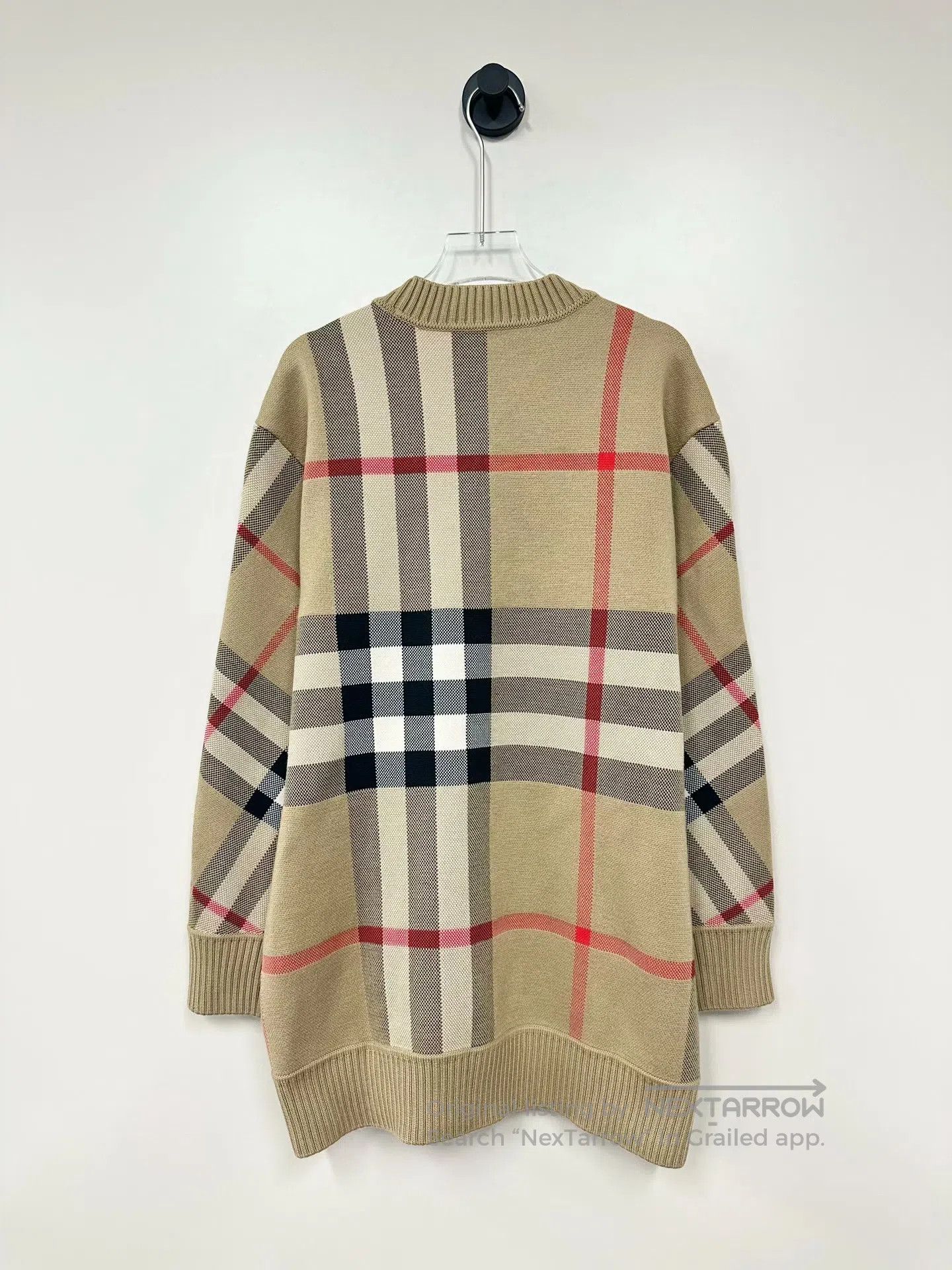 Burberry Burberry Beige Classic Plaid Jacquard Wool Knit Sweater| Size US S / EU 44-46 / 1 - 2 Thumbnail