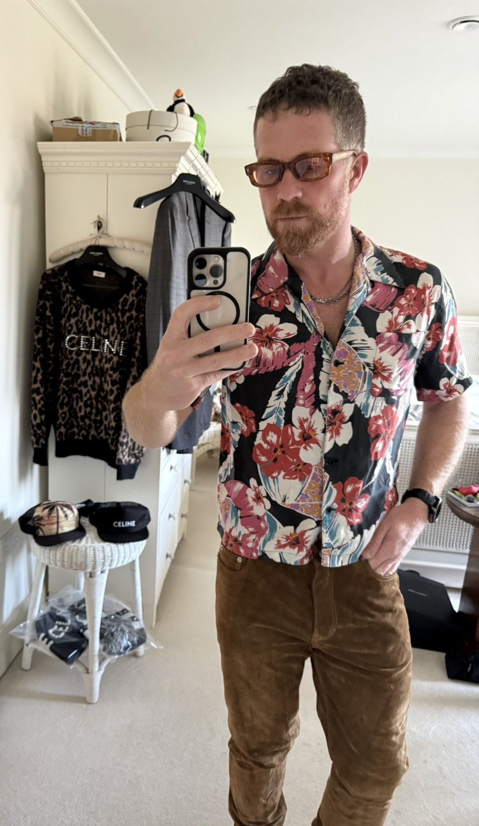 Saint Laurent Paris SS21 Saint Laurent Beckham Hawaiian shirt sample grail palm Size US S / EU 44-46 / 1 - 4 Thumbnail