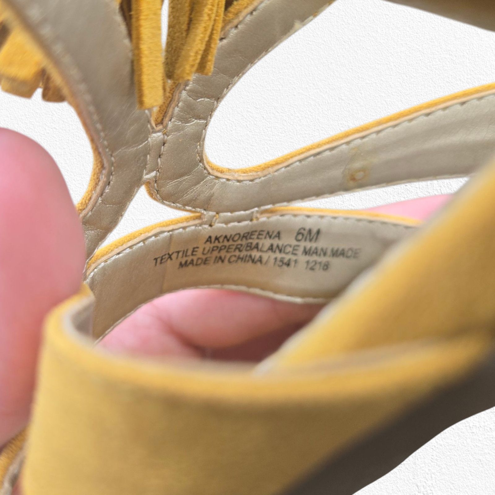 Anne Klein Anne Klein Noreen Yellow Suede Tassel Flat Sandals Size 6 Size US 6 / IT 36 - 14 Thumbnail
