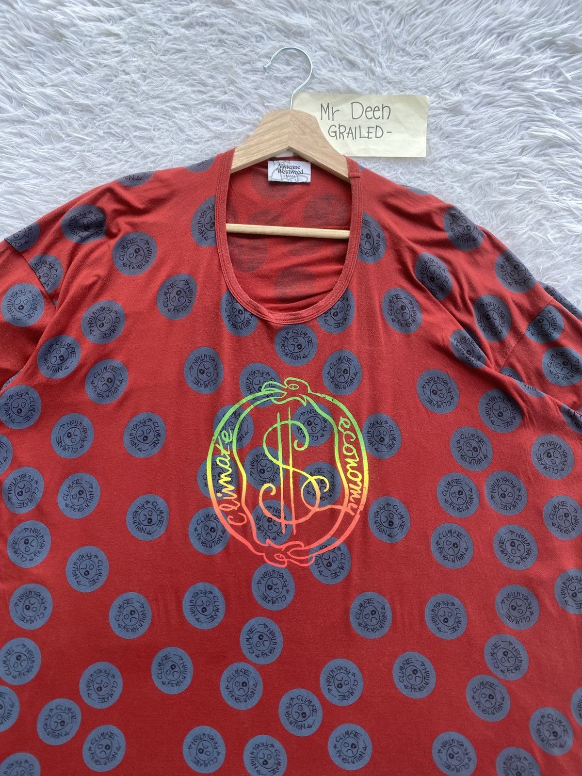 Vivienne Westwood Rare Vivienne Westwood Climate Change Evolution Tshirt Size L / US 10 / IT 46 - 8 Thumbnail