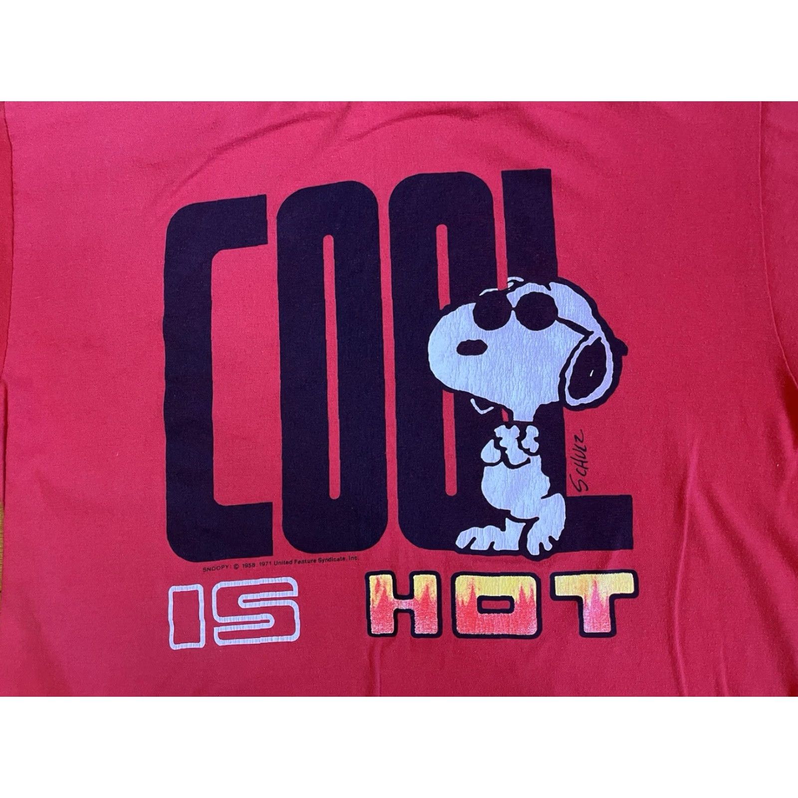Vintage VINTAGE Snoopy Joe Cool Is Hot Sleep Shirt Women’s XL Red Nightgown Size XL / US 12-14 / IT 48-50 - 3 Thumbnail