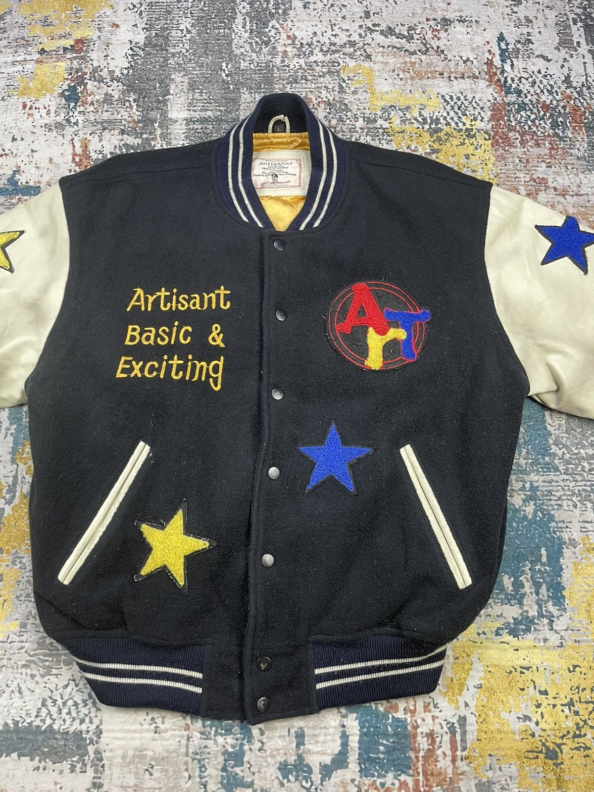 Artisan Outfitters Vintage Artisant Selection Wool Leathers Varsity Jackets Size US L / EU 52-54 / 3 - 2 Thumbnail