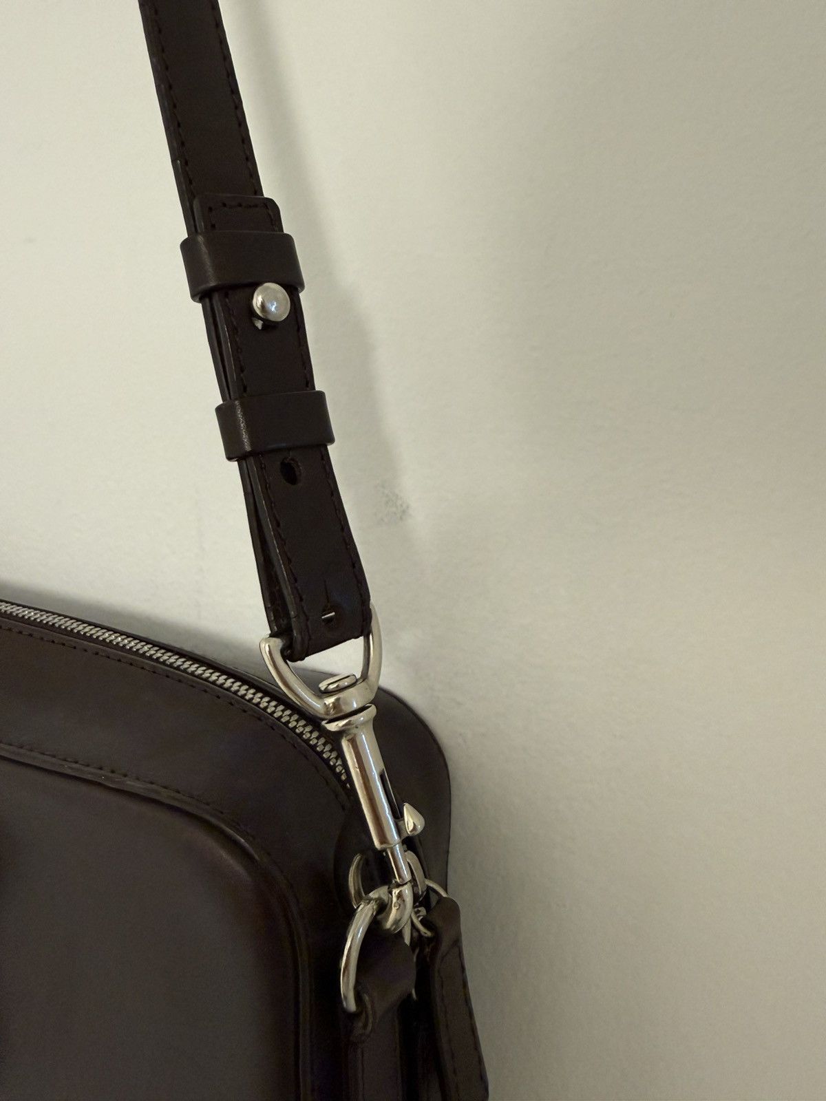 Mismo Mismo Morris Full-Grain Leather Briefcase — Dark Brown Size ONE SIZE - 4 Thumbnail
