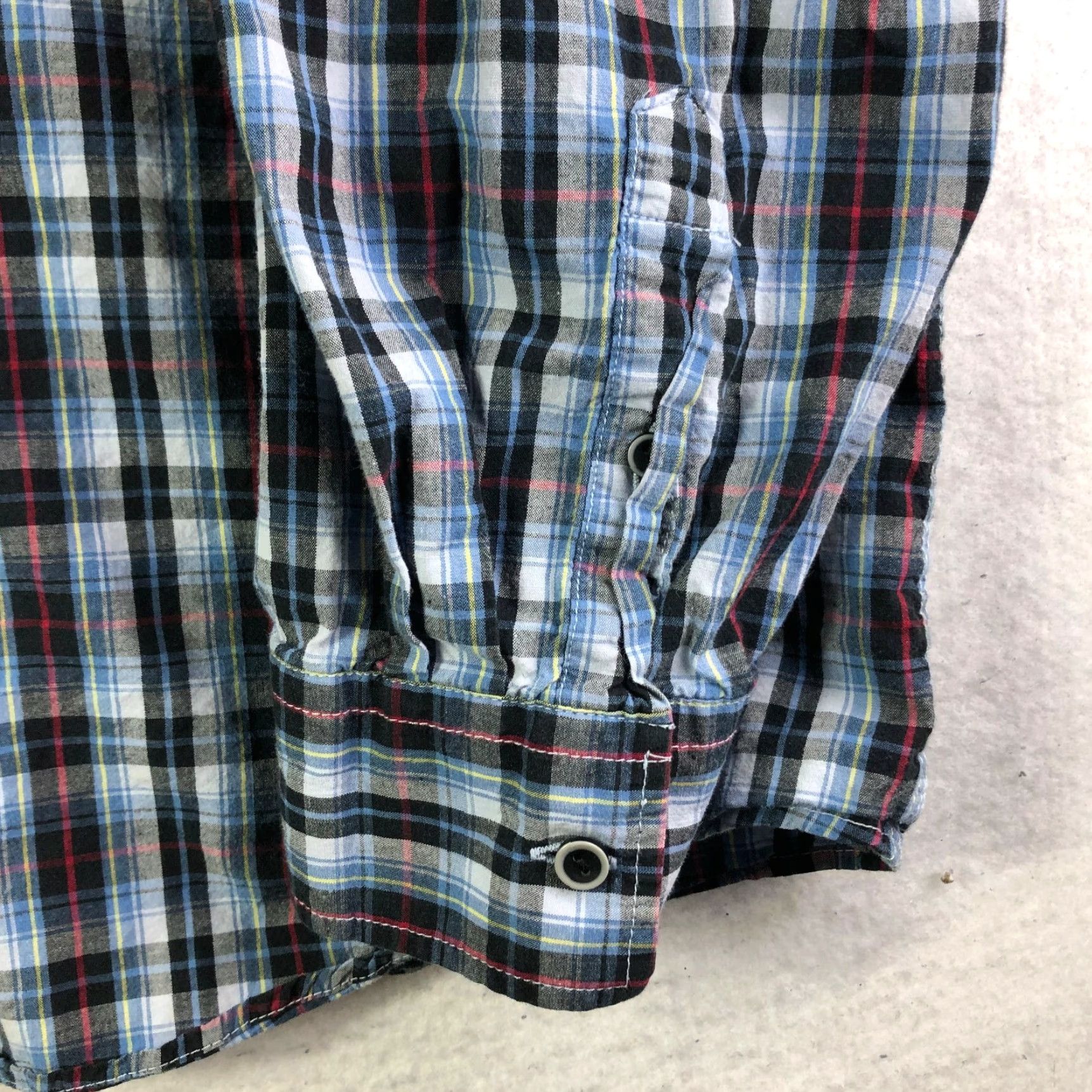 Vintage Eighty Eight Mens XXL Blue Plaid Long Sleeve Point Collar Shirt Size US XXL / EU 58 / 5 - 3 Thumbnail