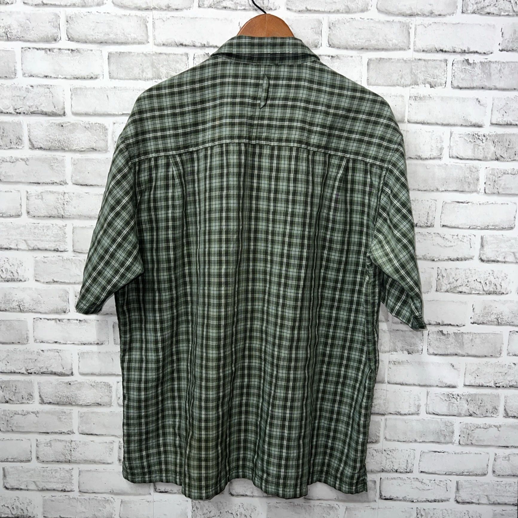 The North Face VINTAGE The North Face Plaid Button-Up Shirt XL Mens Green Short Sleeve Size US XL / EU 56 / 4 - 5 Thumbnail