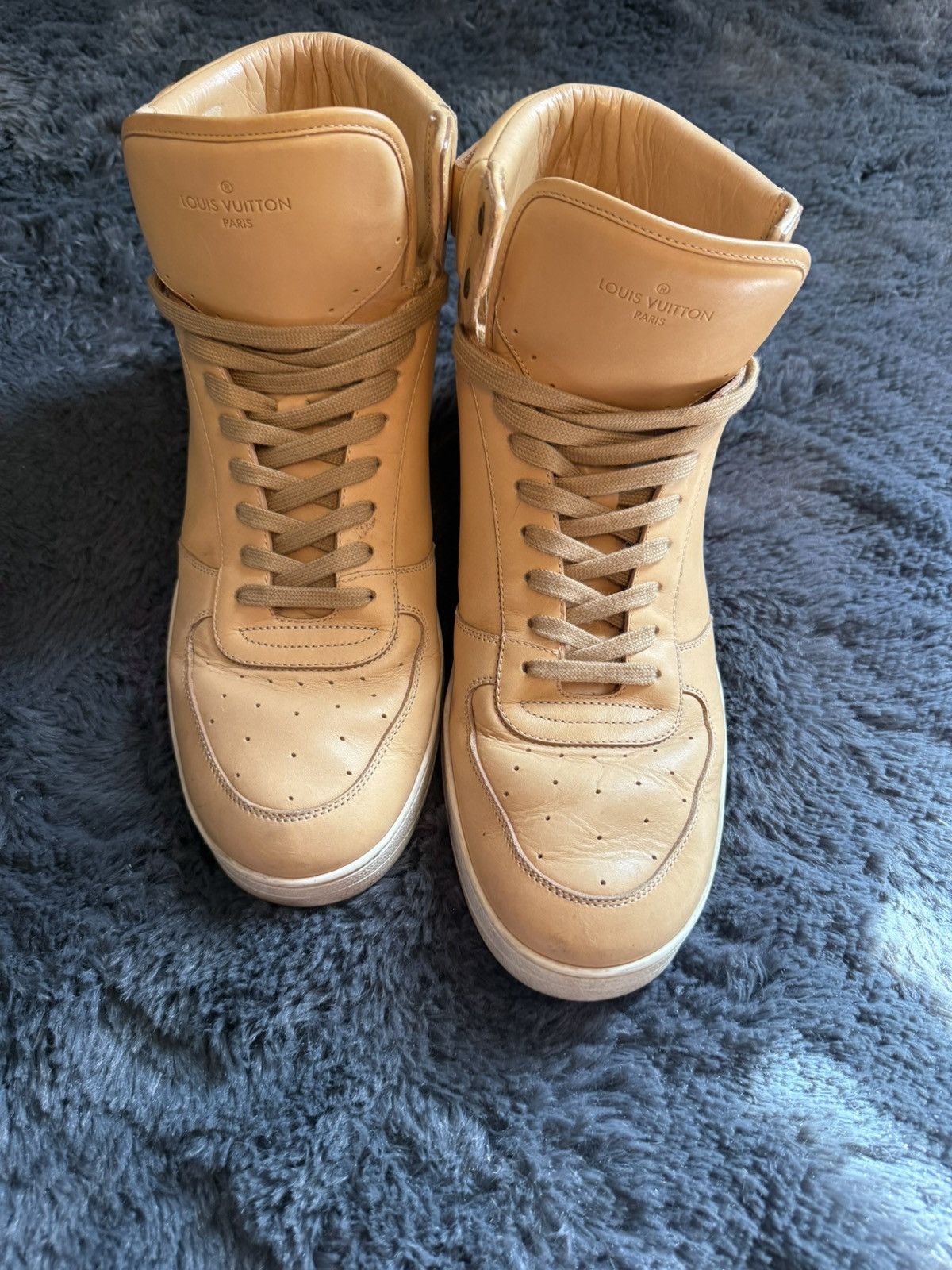 Louis Vuitton Louis Vuitton Natural Vegan Tan Leather Rivoli High Top Size US 9.5 / EU 42-43 - 5 Thumbnail