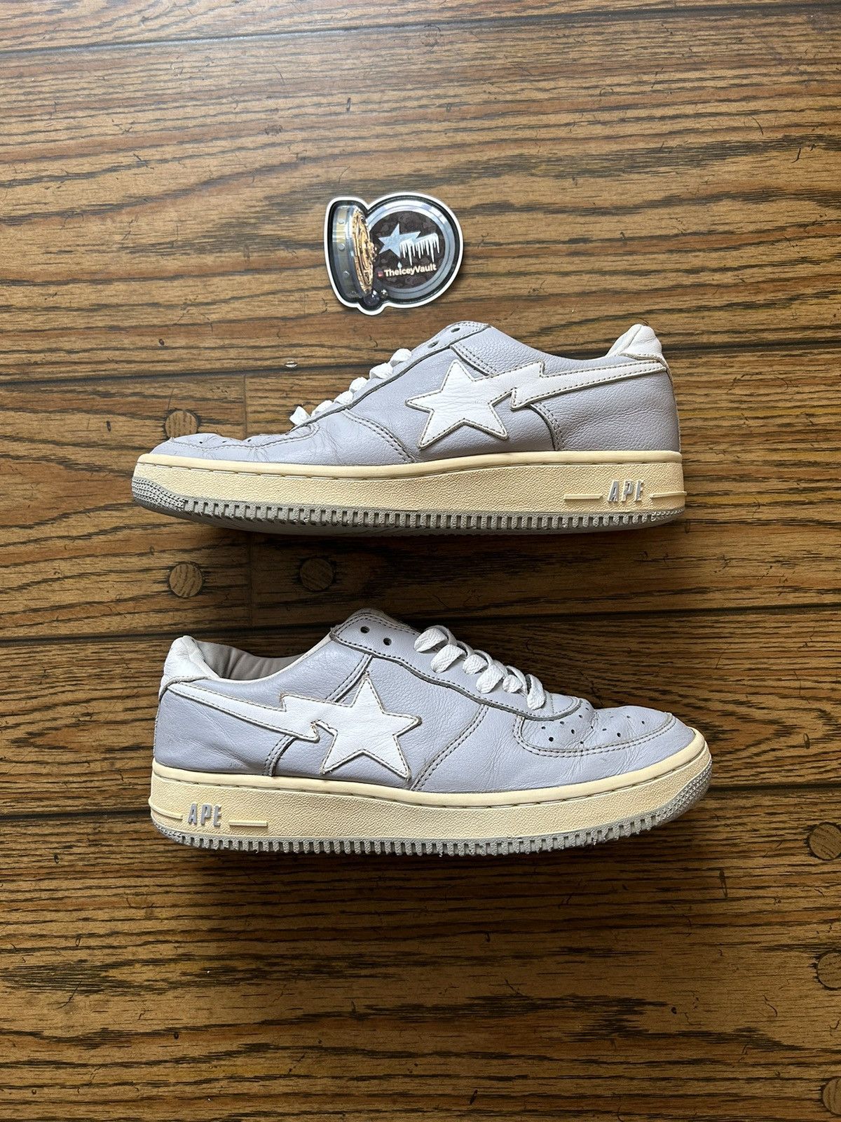 Bape Grey/White Bapestas 9