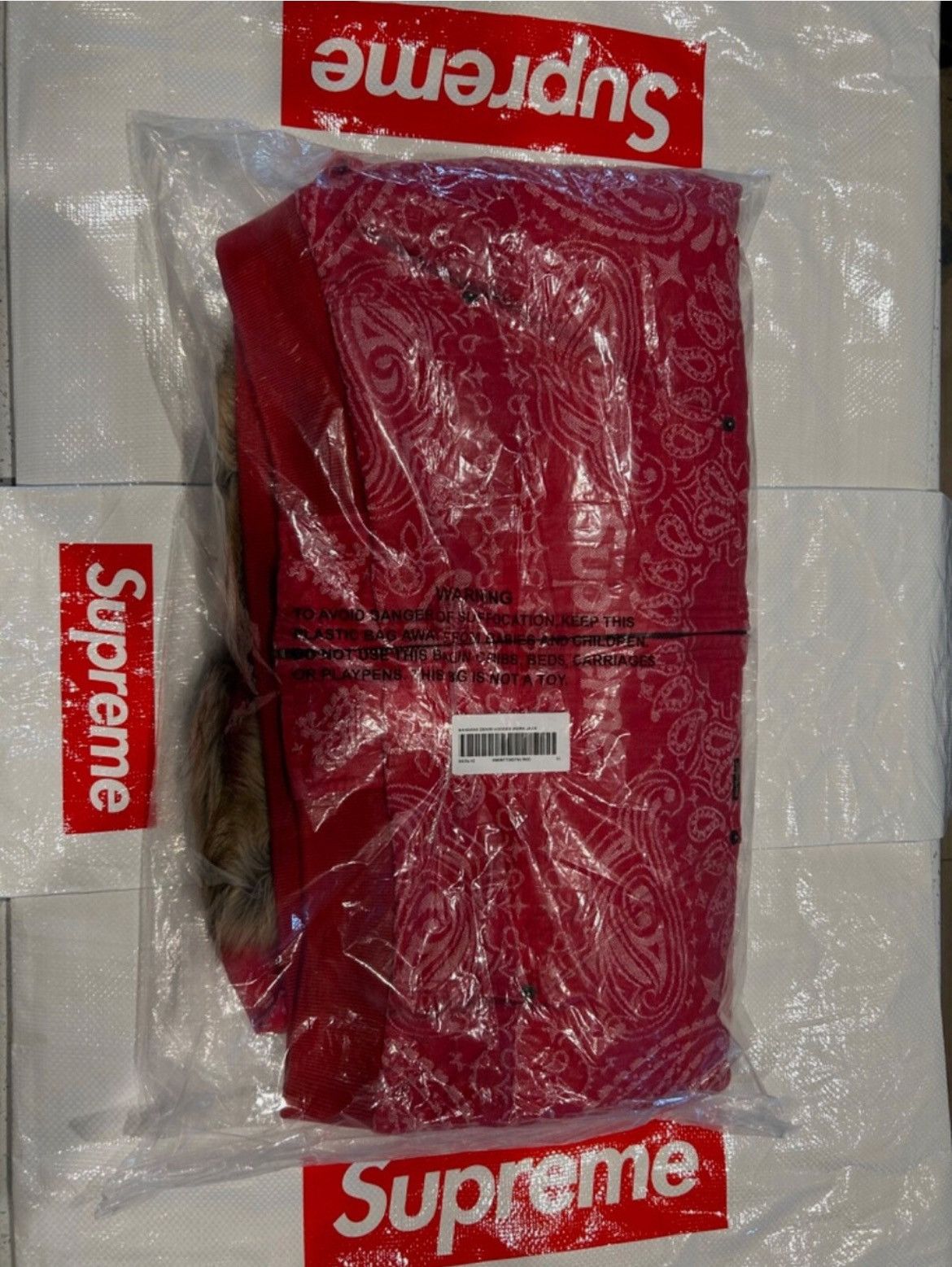 Supreme XL Supreme Bandana Jacquard Denim Hooded Work Jacket Size US XL / EU 56 / 4 - 2 Thumbnail