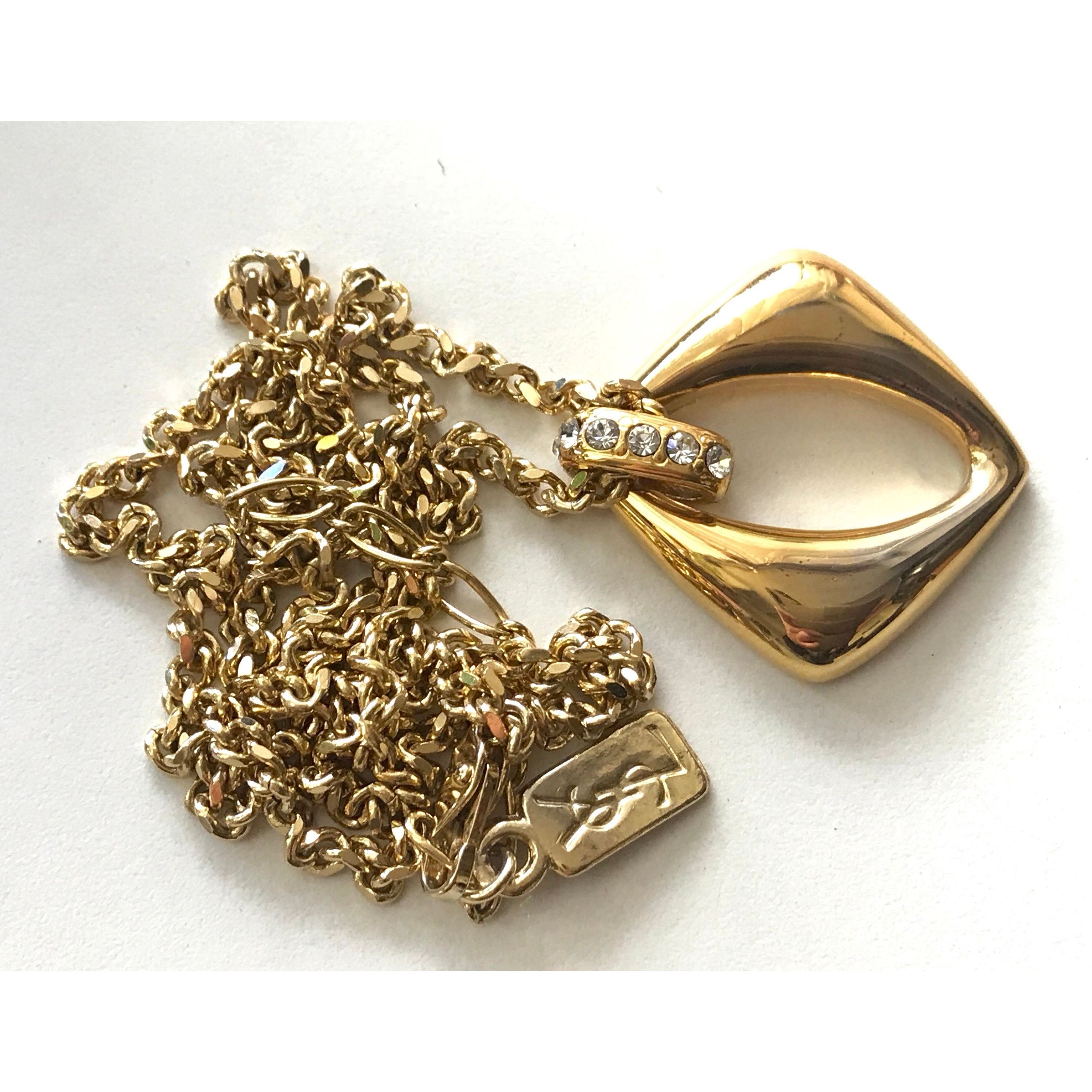 Yves Saint Laurent Vintage Yves Saint Laurent, YSL golden chain necklace Size ONE SIZE - 10 Thumbnail