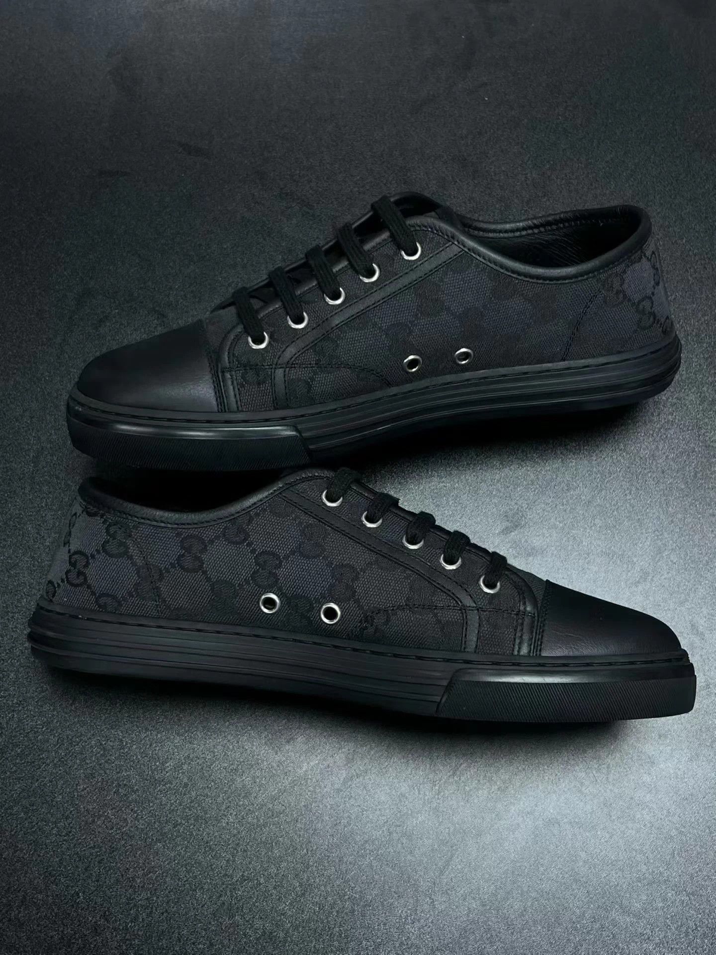Gucci GUCCI Canvas All Over Print Black 40.5 Size US 7.5 / EU 40-41 - 6 Thumbnail