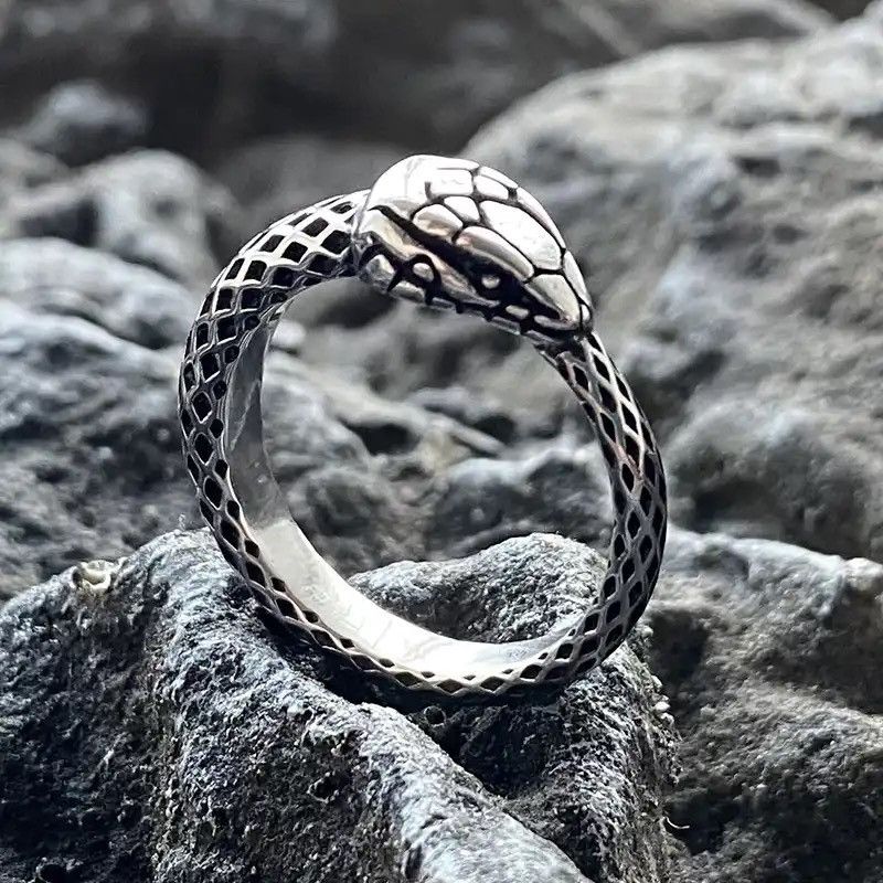 Jewelry × Vintage Ouroboros Snake Gothic Punk Ring Size ONE SIZE - 1 Thumbnail