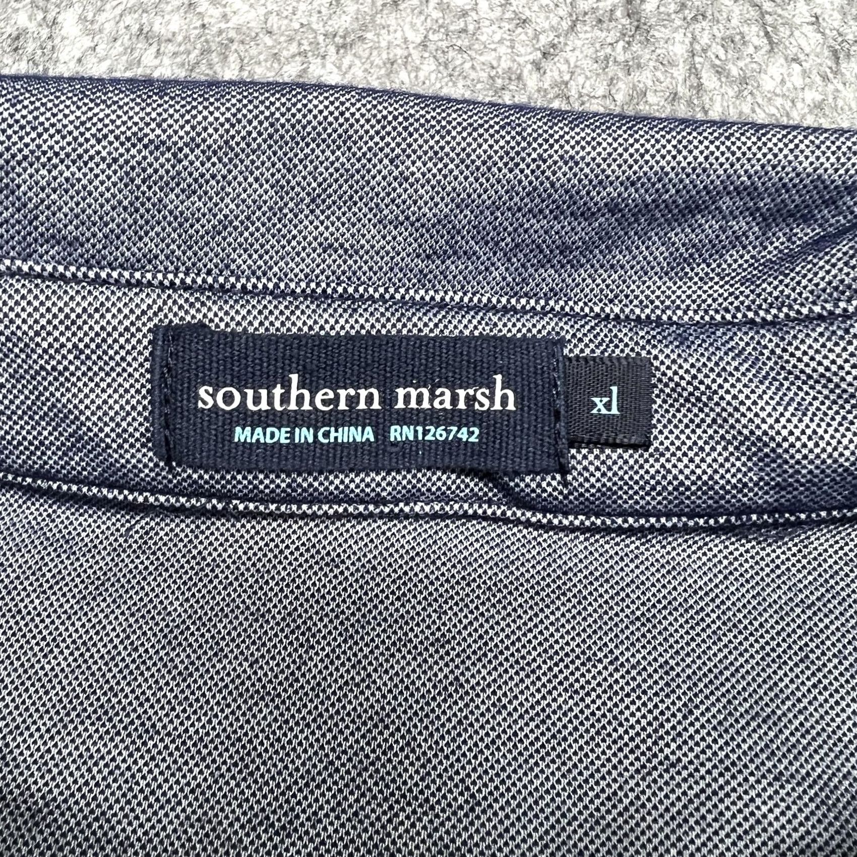 Vintage Southern Marsh Polo Shirt Mens XL Blue Long Sleeve Performance Casual Knit Prep Size US XL / EU 56 / 4 - 3 Thumbnail