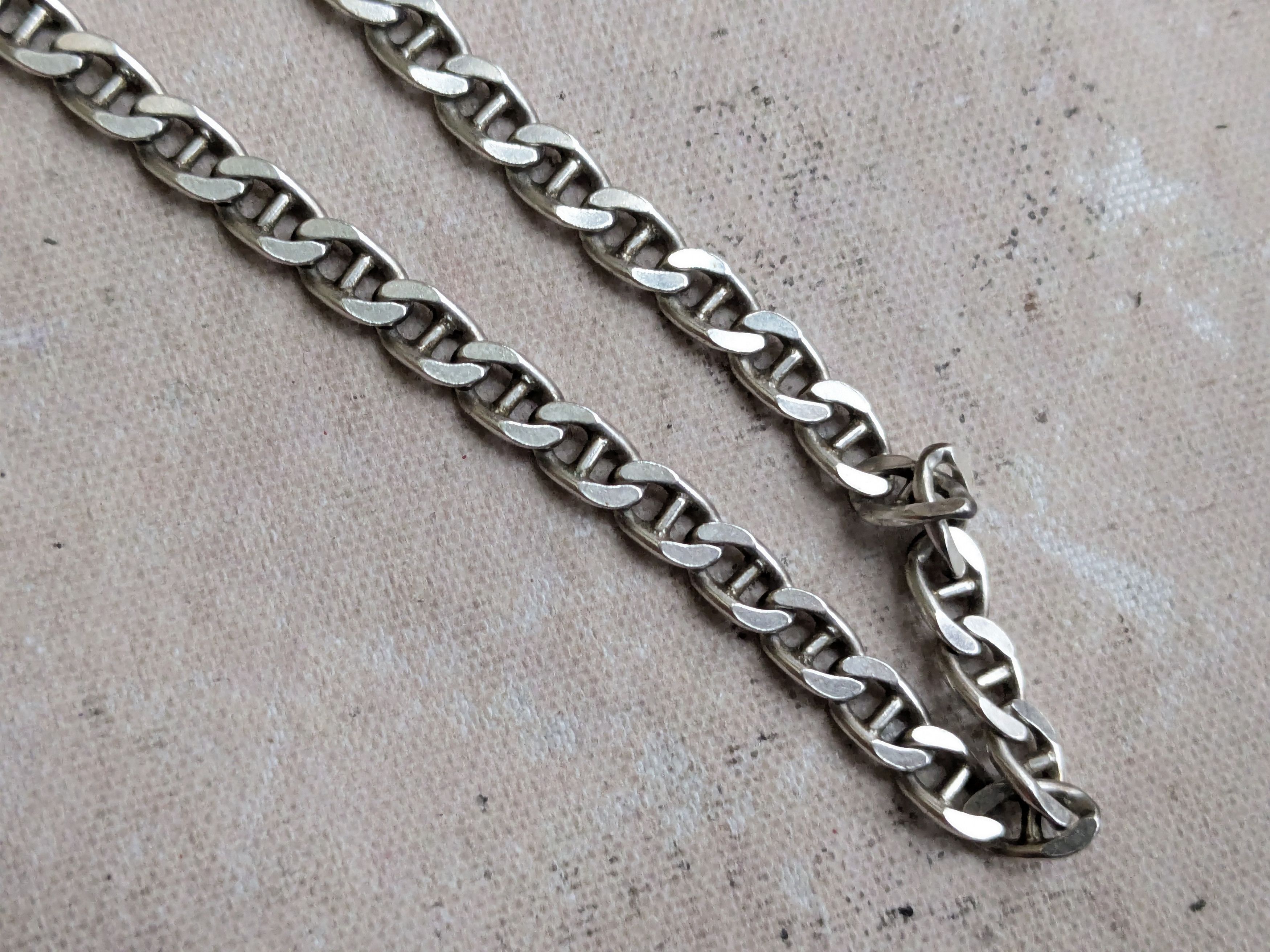 Jewelry Sterling Silver Bracelet Mariner Anchor 8.25" Size ONE SIZE - 7 Thumbnail
