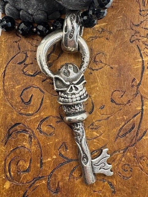 Other Starlingear Flaming Skeleton Key Sterling Silver Necklace Size ONE SIZE - 7 Thumbnail