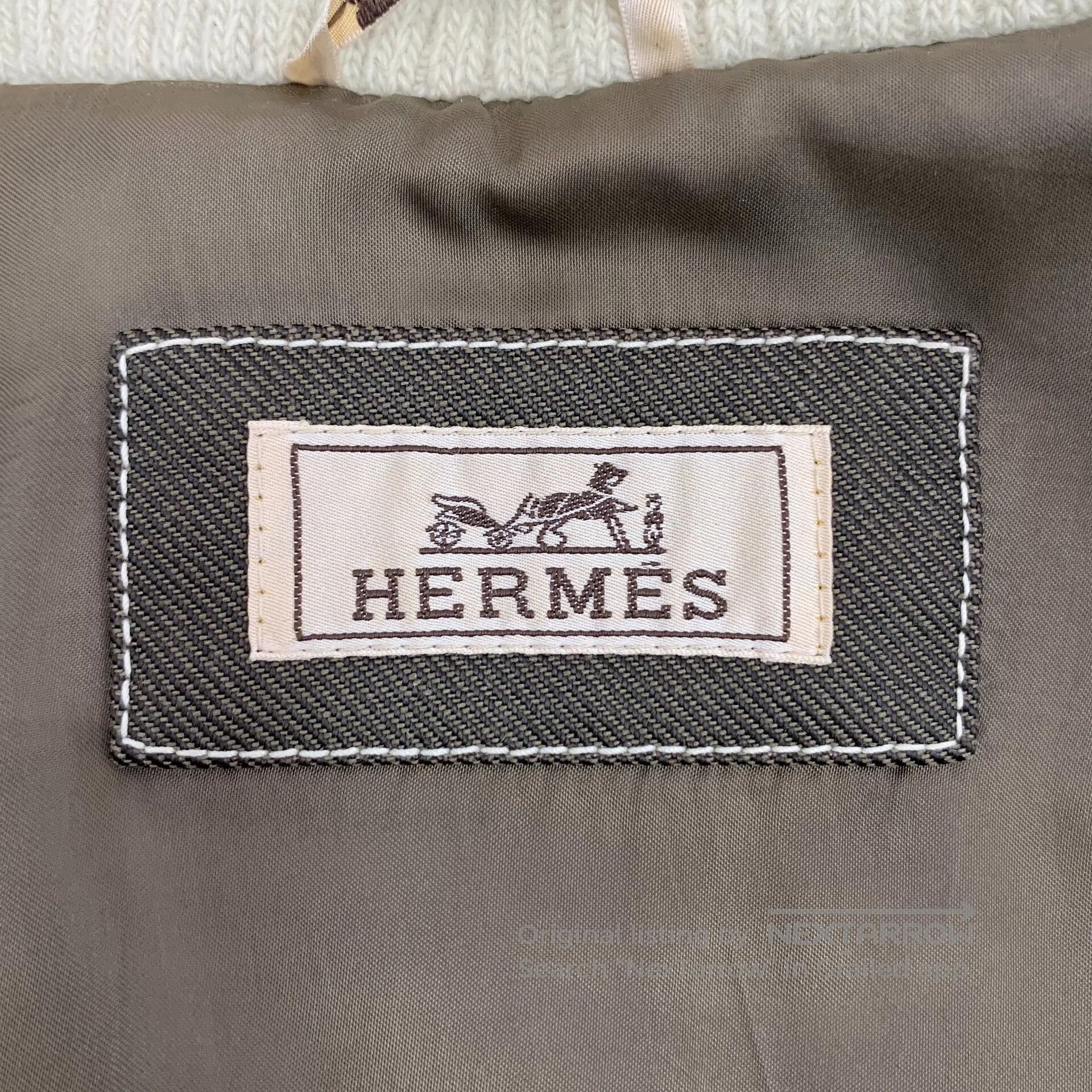 Hermes Hermes White collar zip-up wool fur baseball jacket| Size US S / EU 44-46 / 1 - 5 Thumbnail