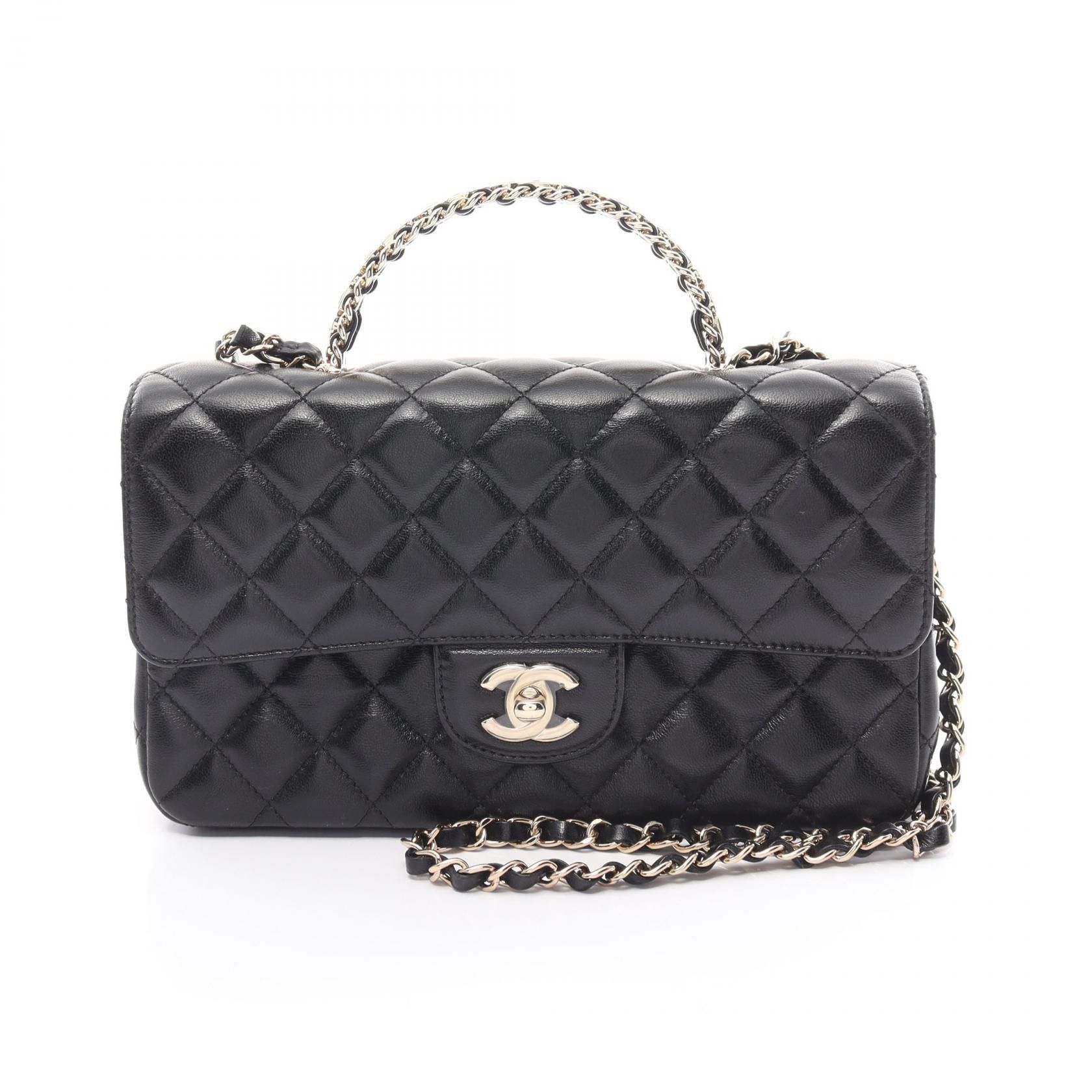 Chanel Chanel CC Quilted Leather Chain Handle Bag Leather Shoulder Bag AS4219 in Great Condition Size ONE SIZE - 1 Thumbnail