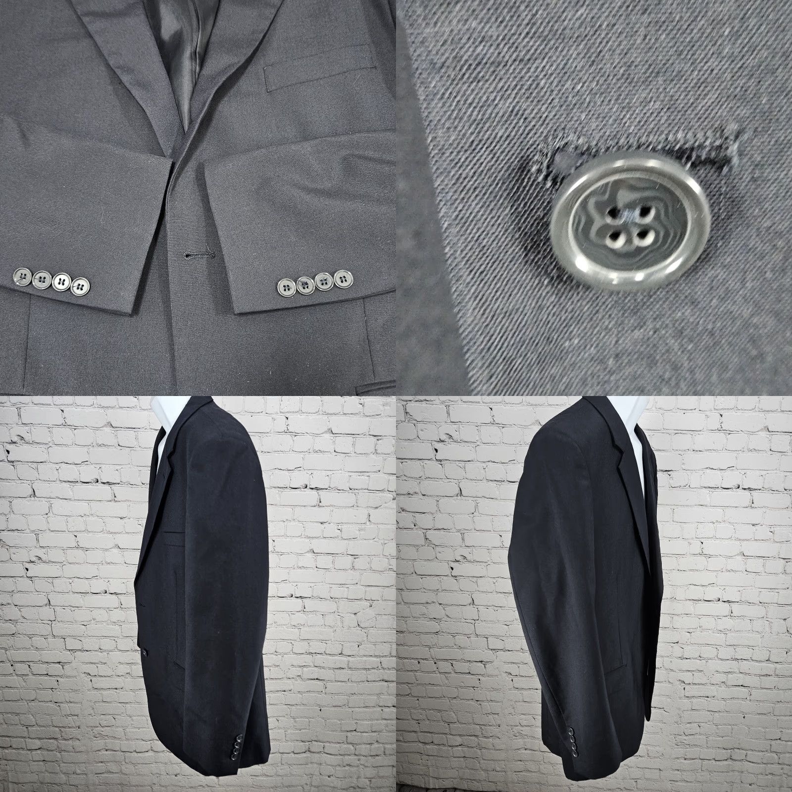 Vintage VINTAGE Louis Martin Navy Wool Blend 2 Button Single Vented Notch Blazer Sport Coat 42R Size 42R - 9 Thumbnail