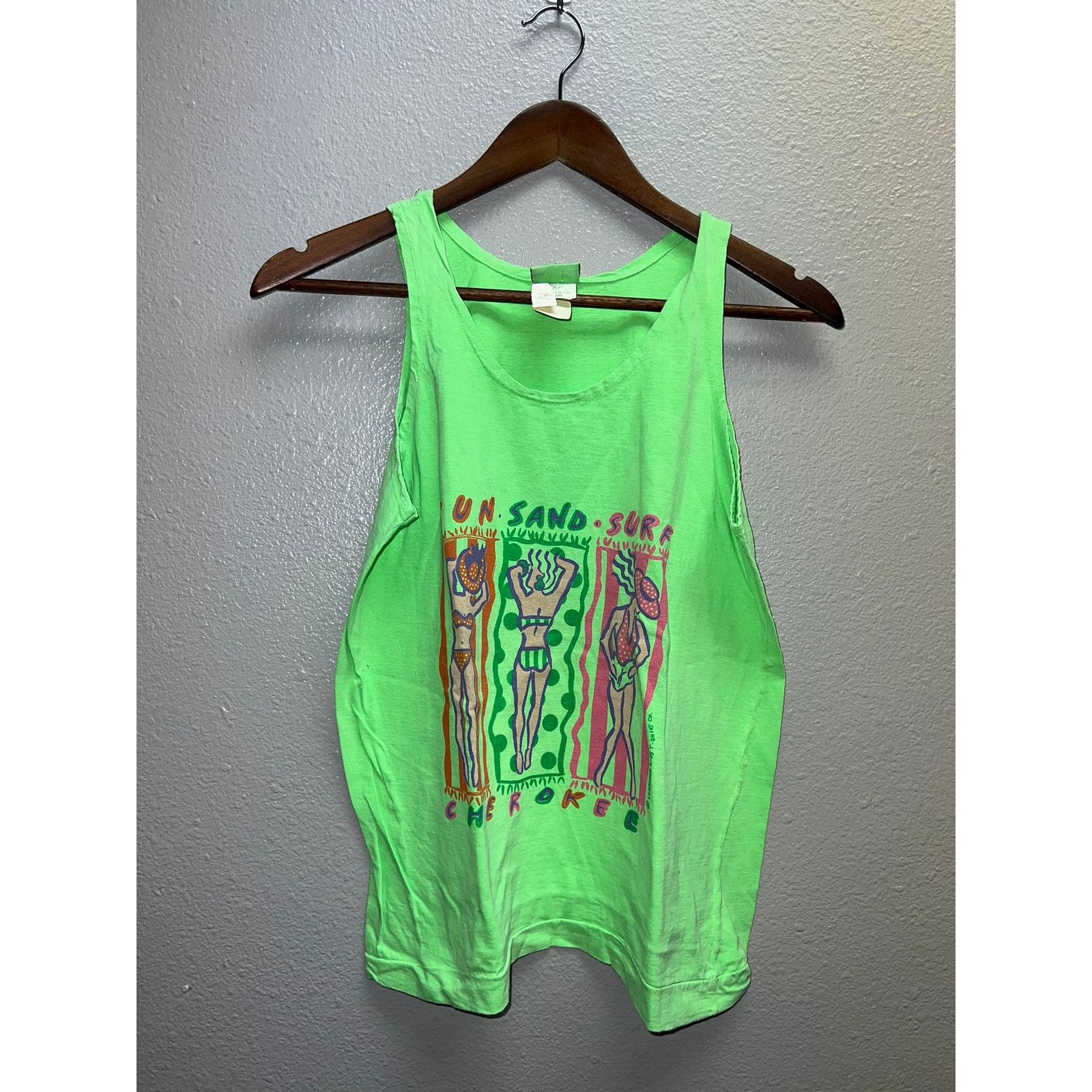 Cherokee Womens Vintage Beach Shirt Tank Top Sun Sand Surf Top Small Size S / US 4 / IT 40 - 1 Thumbnail