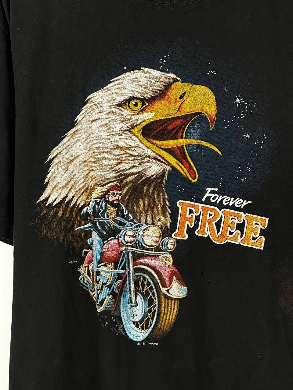 Harley Davidson × Vintage Vintage Harley Davidson Forever Free 90s Distressed T Shirt Size US XL / EU 56 / 4 - 5 Thumbnail