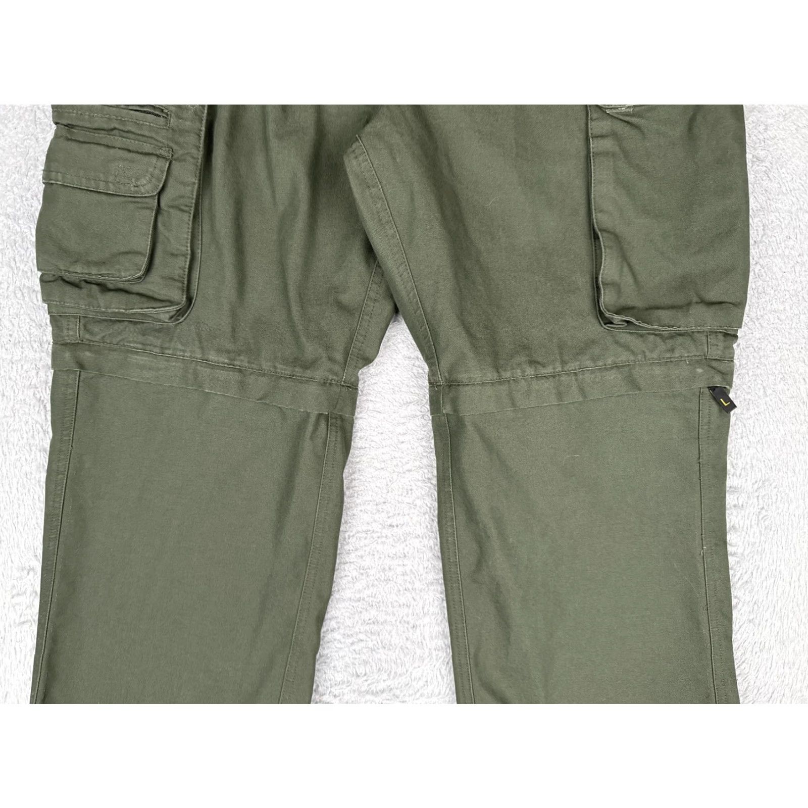 Vintage Boy Scouts Of America Pants Mens 34x25 Green Cargo Convertible Uniform Hiking Size US 34 / EU 50 - 3 Thumbnail