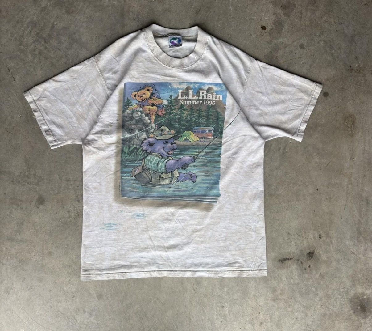 Liquid Blue 1995 Liquid Blue “L.L. Rain” Summer T-Shirt Size US L / EU 52-54 / 3 - 1 Thumbnail