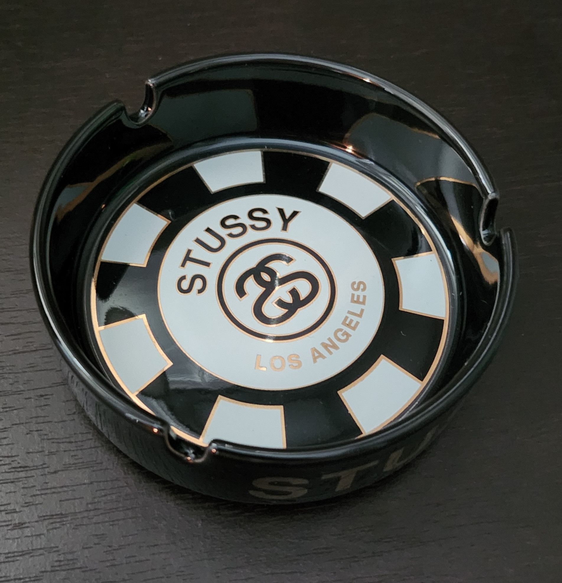 喫煙具・ライター STUSSY POKER CHIP ASHTRAY Stussy Poker Chip Ashtray Black Ceramic Logo Used | eBay