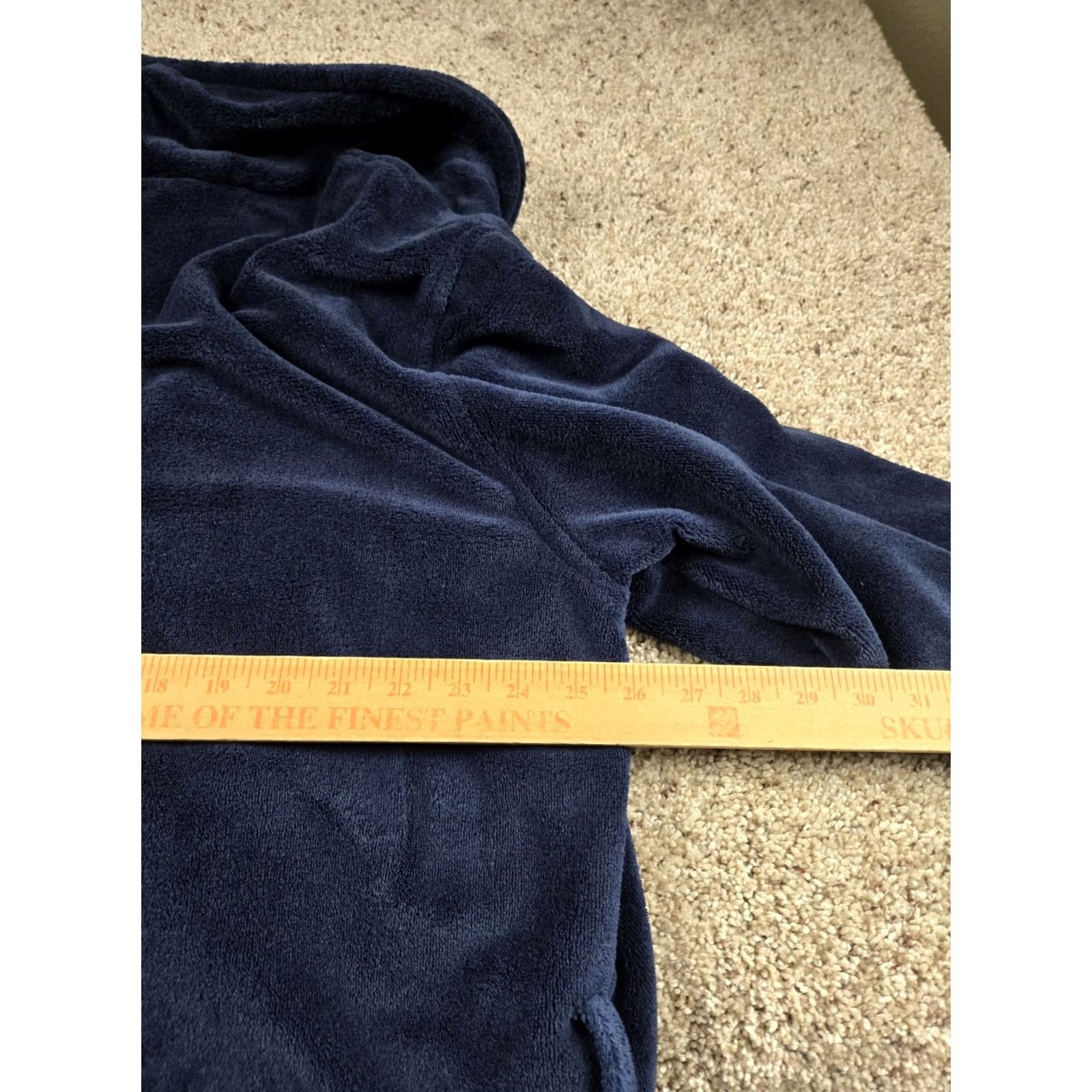 Polo Ralph Lauren Polo Ralph Lauren Robe S/M Mens Blue Microfiber Plush Pockets Long Sleeve Belted Navy/Blue Size US S / EU 44-46 / 1 - 6 Thumbnail