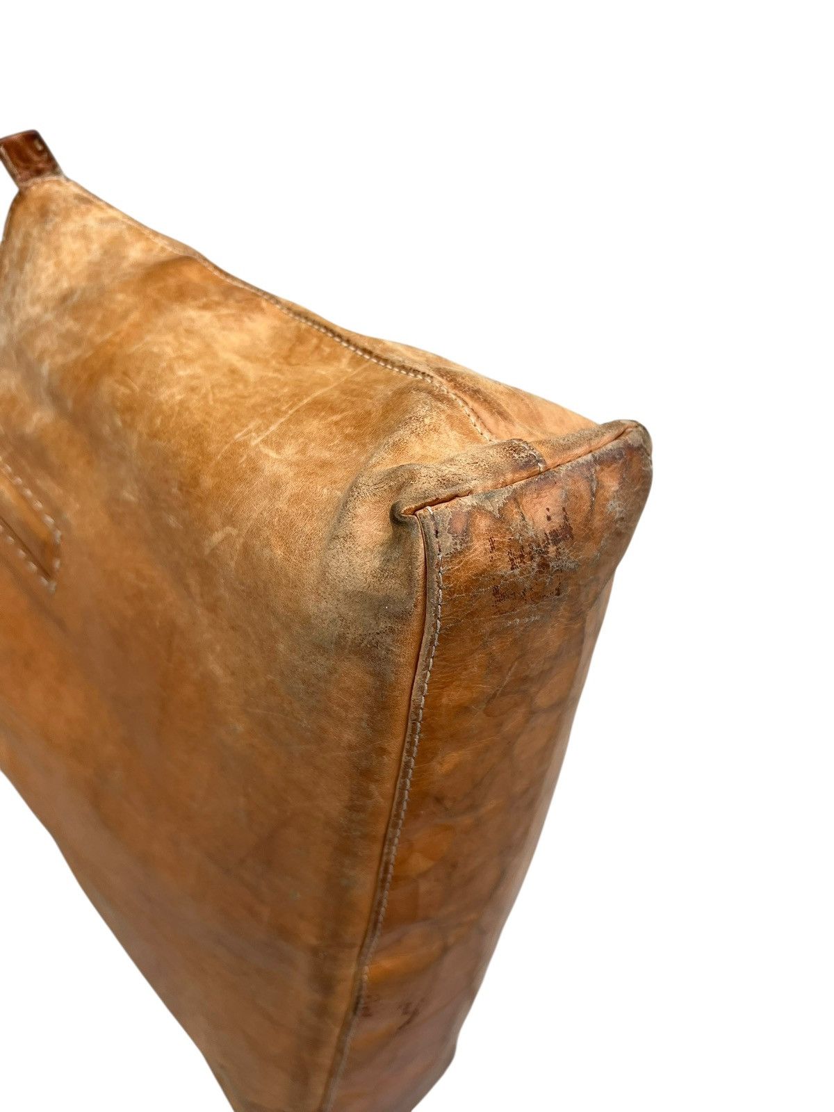 Leather Distressed Patina Leather Tote Bag Genten Japan Size ONE SIZE - 14 Thumbnail