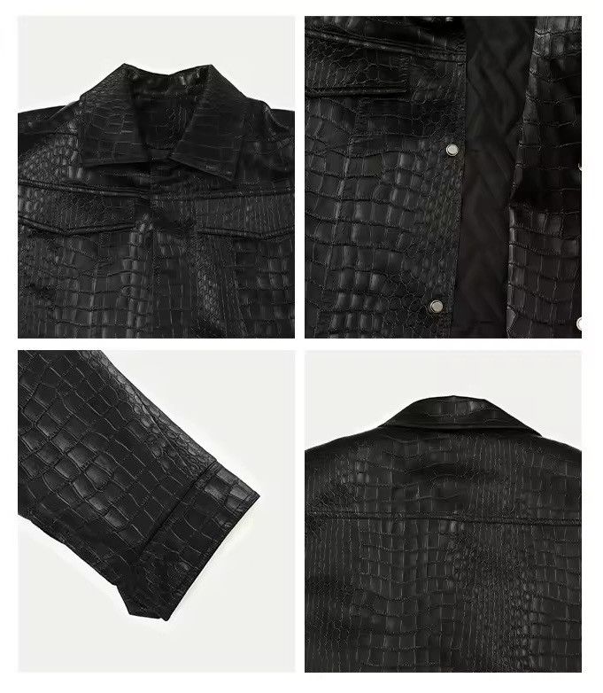 Other Short Streetwear PU Leather Crocodile Jacket Size US XL / EU 56 / 4 - 5 Thumbnail