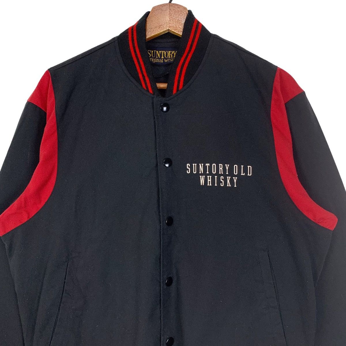Japanese Brand × Vintage Vintage Suntory Old Whiskey Varsity Jacket Size US M / EU 48-50 / 2 - 2 Thumbnail
