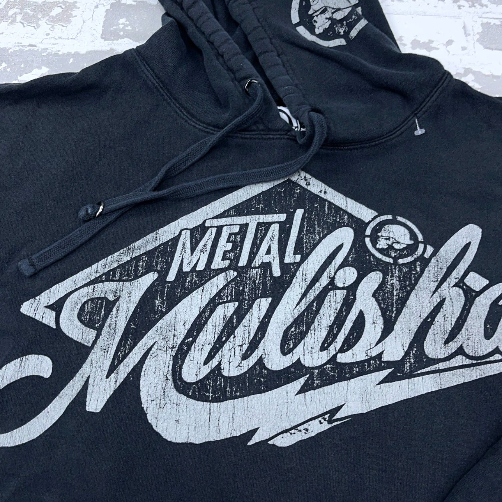 Metal Mulisha VINTAGE Metal Mulisha Hoodie Men XL Black Pullover Sweatshirt Skull Punk Y2K Goth Fall Winter Mens Size US XL / EU 56 / 4 - 4 Thumbnail