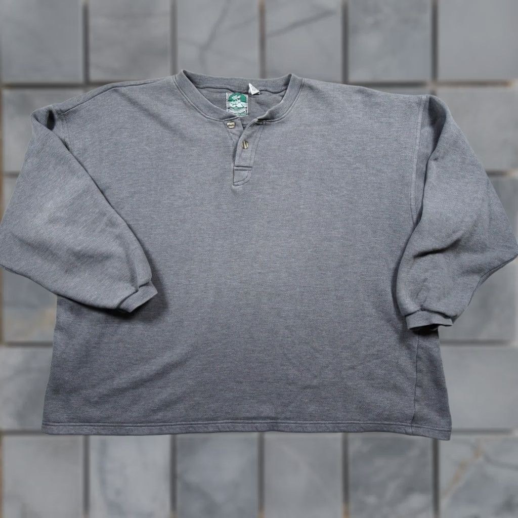 Vintage Vintage Mcintosh & Seymour Sweatshirt Mens XXL Gray Rugby Henley Fleece Casual Size US XXL / EU 58 / 5 - 1 Thumbnail