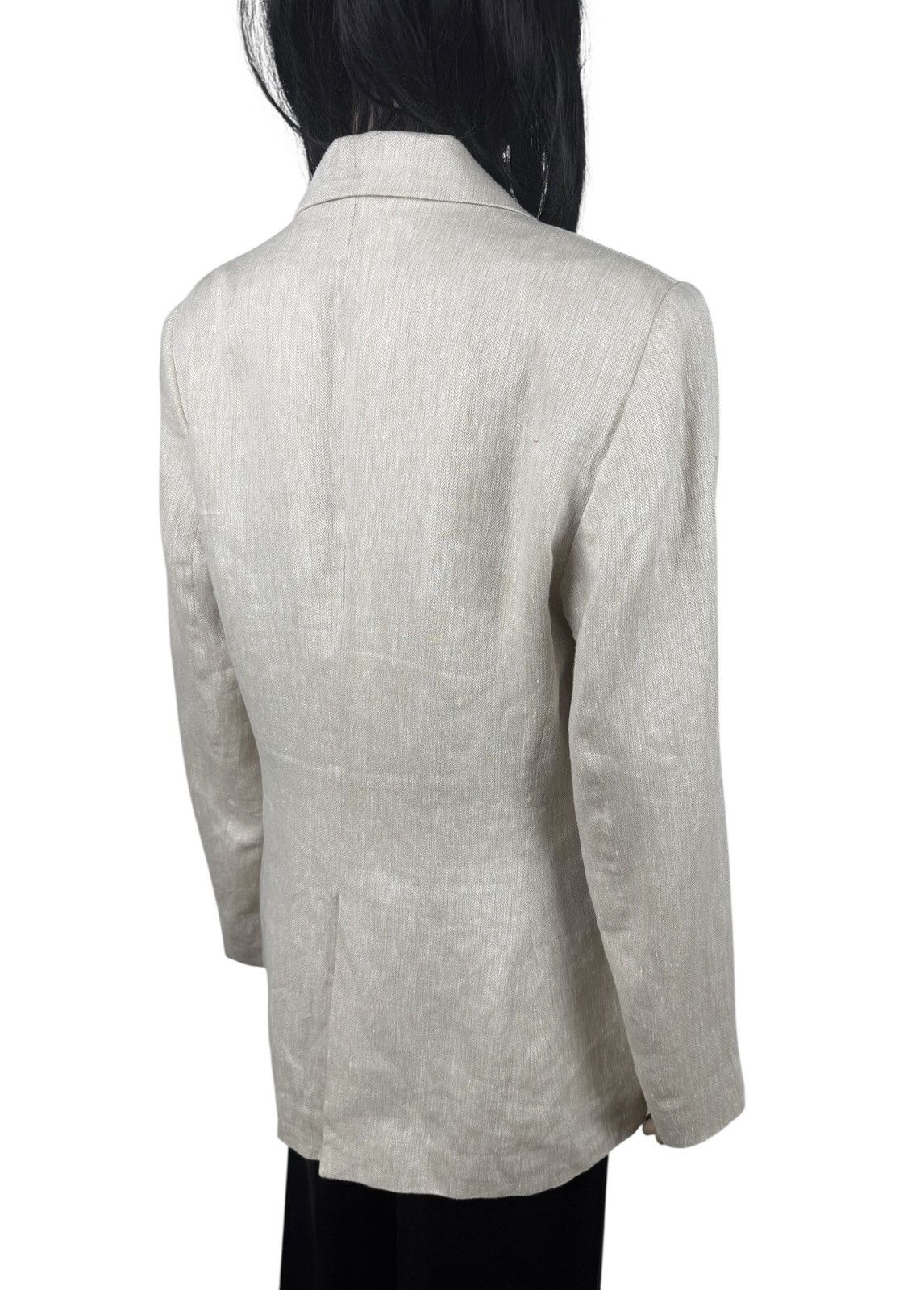 Massimo Dutti Massimo Dutti Linen Blazer Ivory size US8 EU40 Size M / US 6-8 / IT 42-44 - 7 Thumbnail