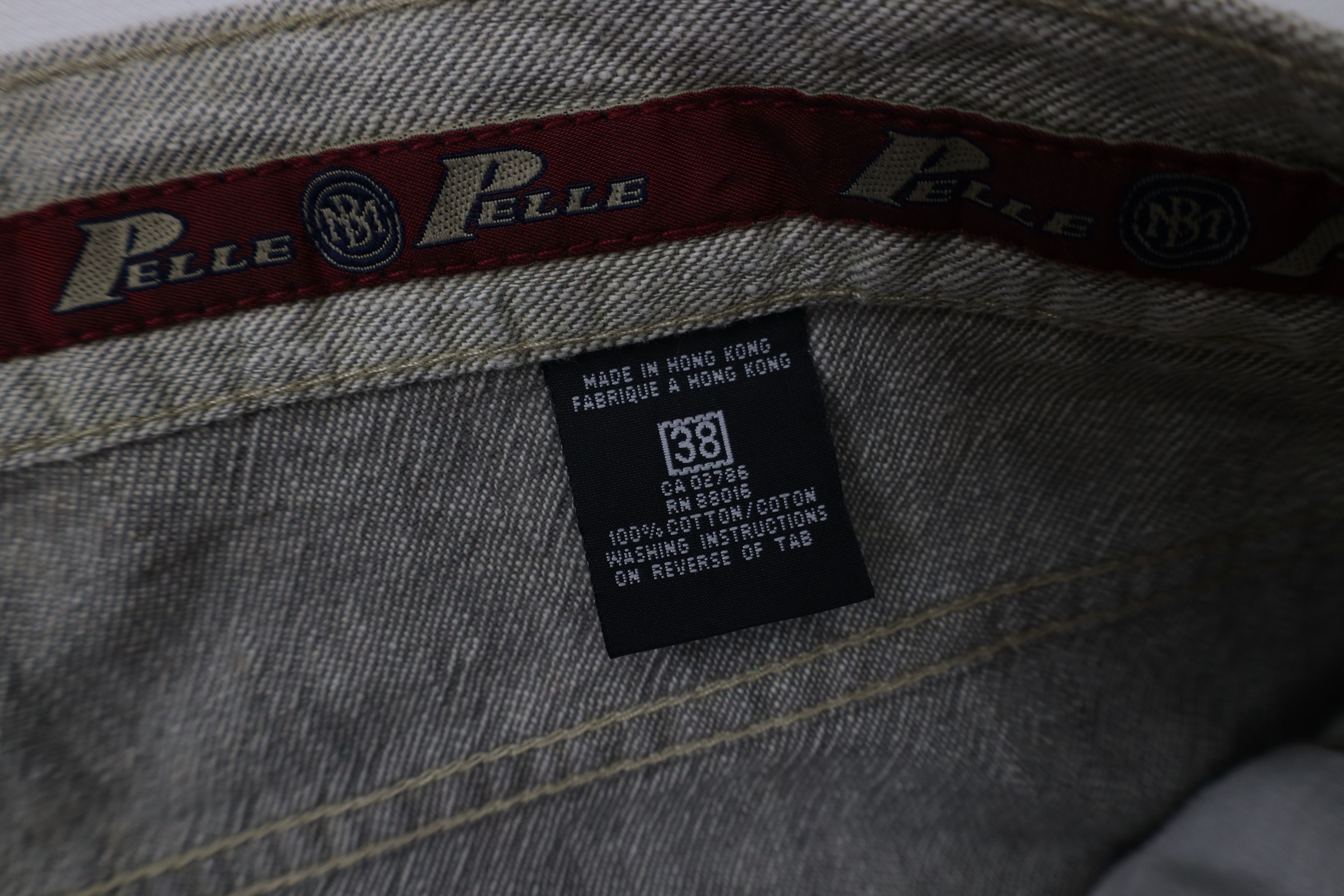 Pelle Pelle Deadstock Vintage 90s Pelle Pelle Wide Leg Jeans Linen Denim Size US 38 / EU 54 - 7 Thumbnail
