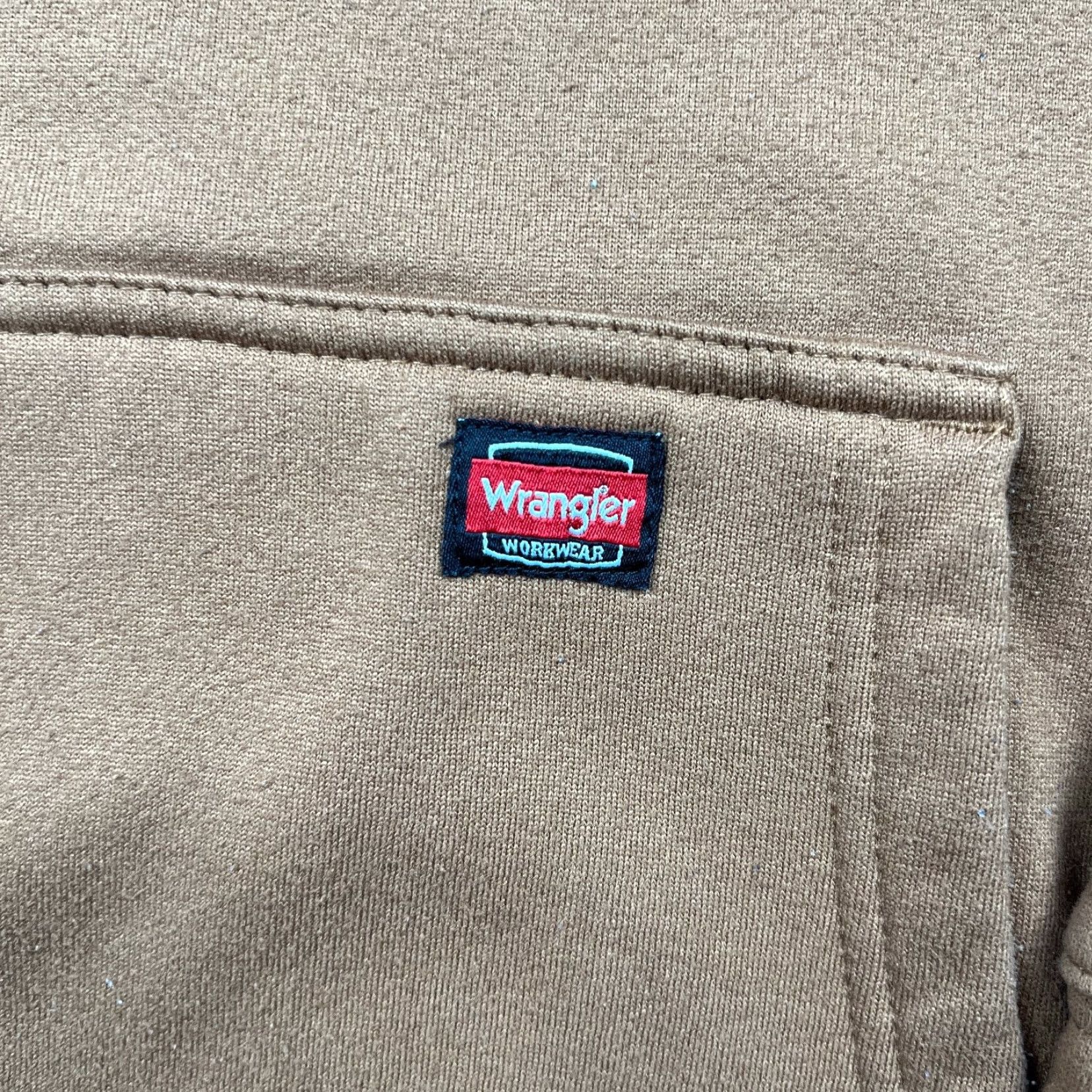 Wrangler Wrangler Workwear Hoodie Men XL Brown Pullover Sherpa Lined Fleece Kangaroo Pocket Winter Workwear Mens Size US XL / EU 56 / 4 - 2 Thumbnail