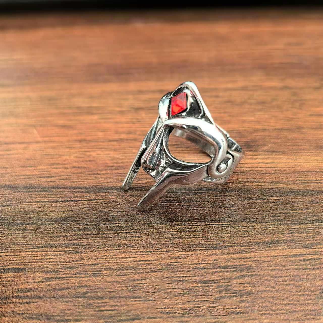 Jewelry Retro Open Punk Mask Ring Size ONE SIZE - 2 Thumbnail