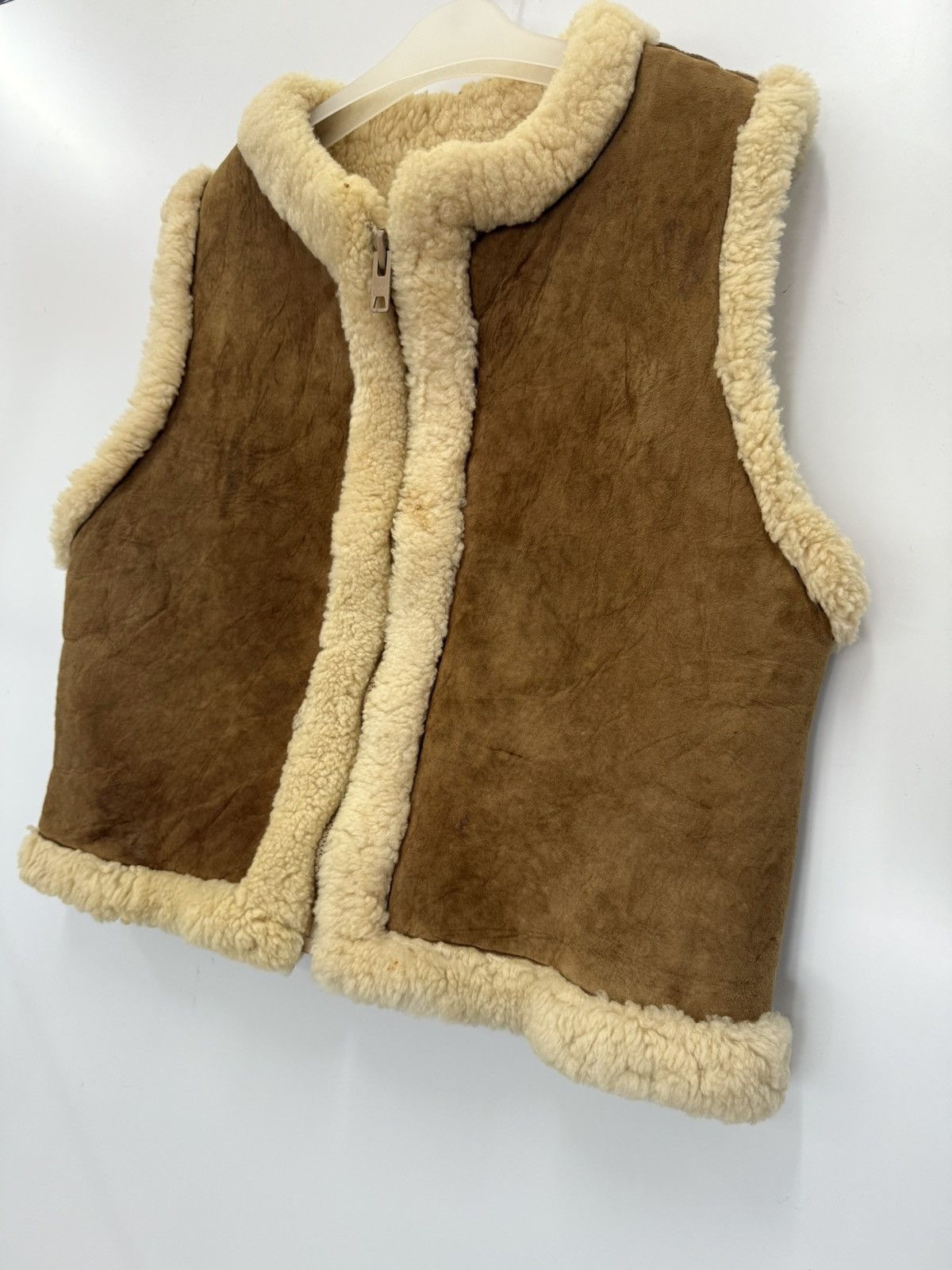 Leather 🔥 Vintage Japan Leather Sheepskin winter Vest - 40 Size S / US 4 / IT 40 - 2 Thumbnail