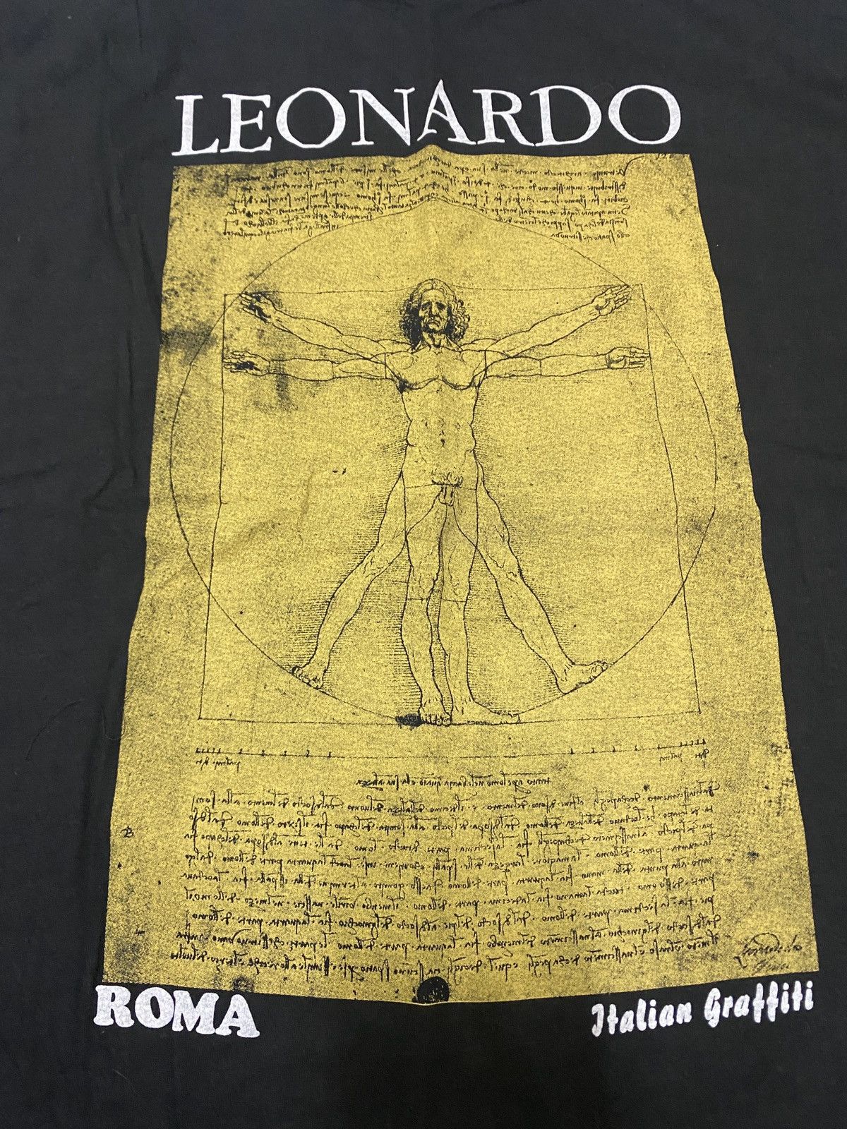 Vintage VINTAGE 90s LEONARDO DA VINCI T-SHIRT Size US XXL / EU 58 / 5 - 3 Thumbnail