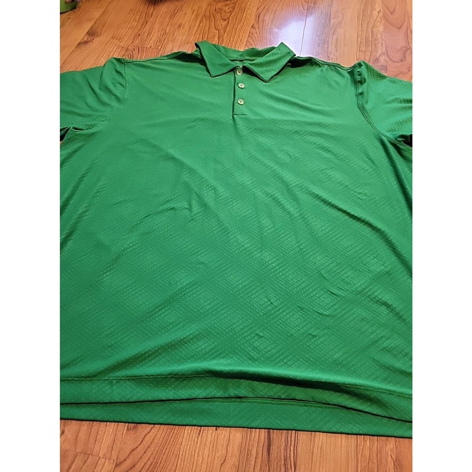 Nike Nike Polo Shirt XL Green Geometric Dri-Fit 48" Chest Short Sleeve Regular Mens EUC Size US XL / EU 56 / 4 - 4 Thumbnail