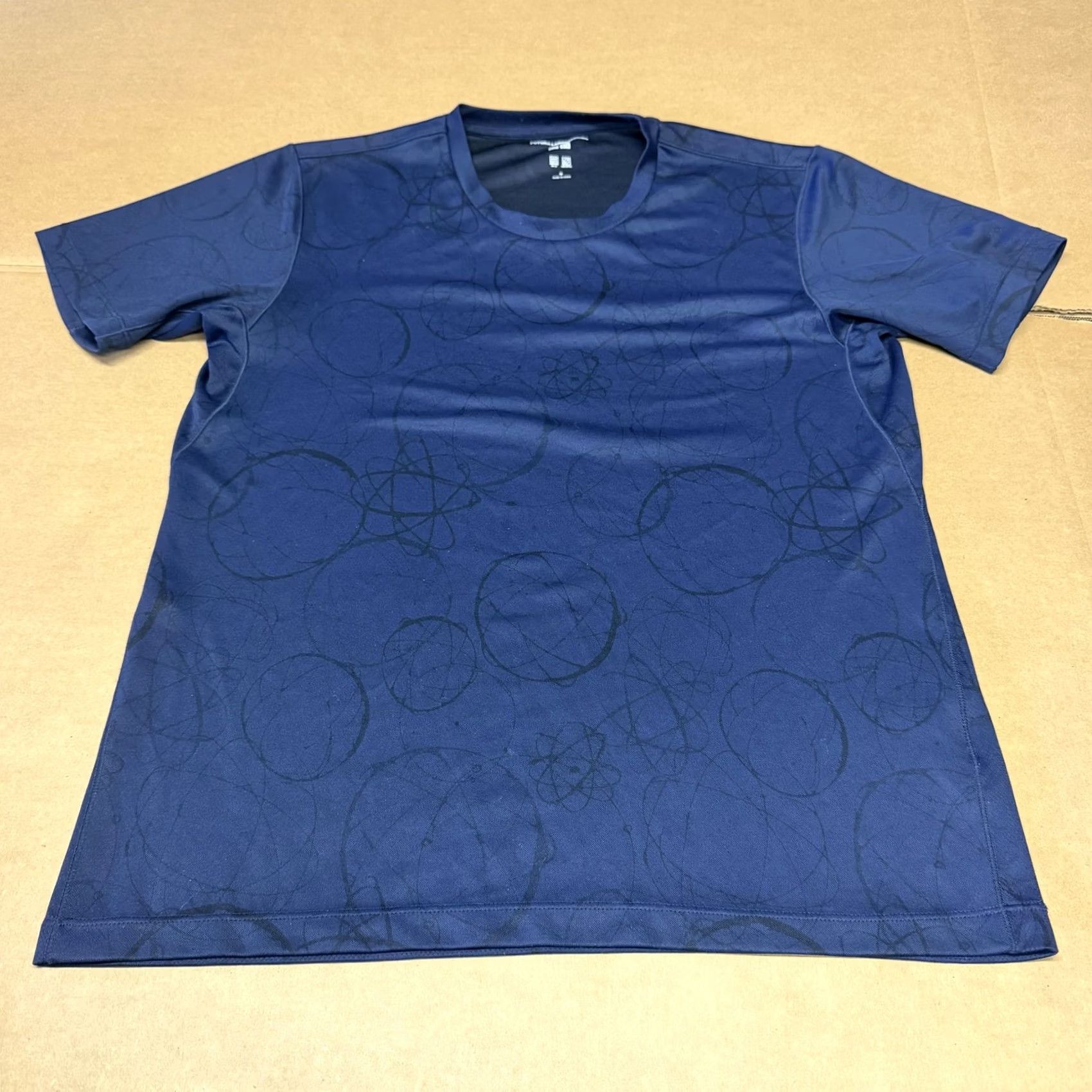 Uniqlo Futura X Uniqlo DRY-EX Shirt Mens M Blue Geometric Print Quick Dry Tee Size US M / EU 48-50 / 2 - 2 Thumbnail