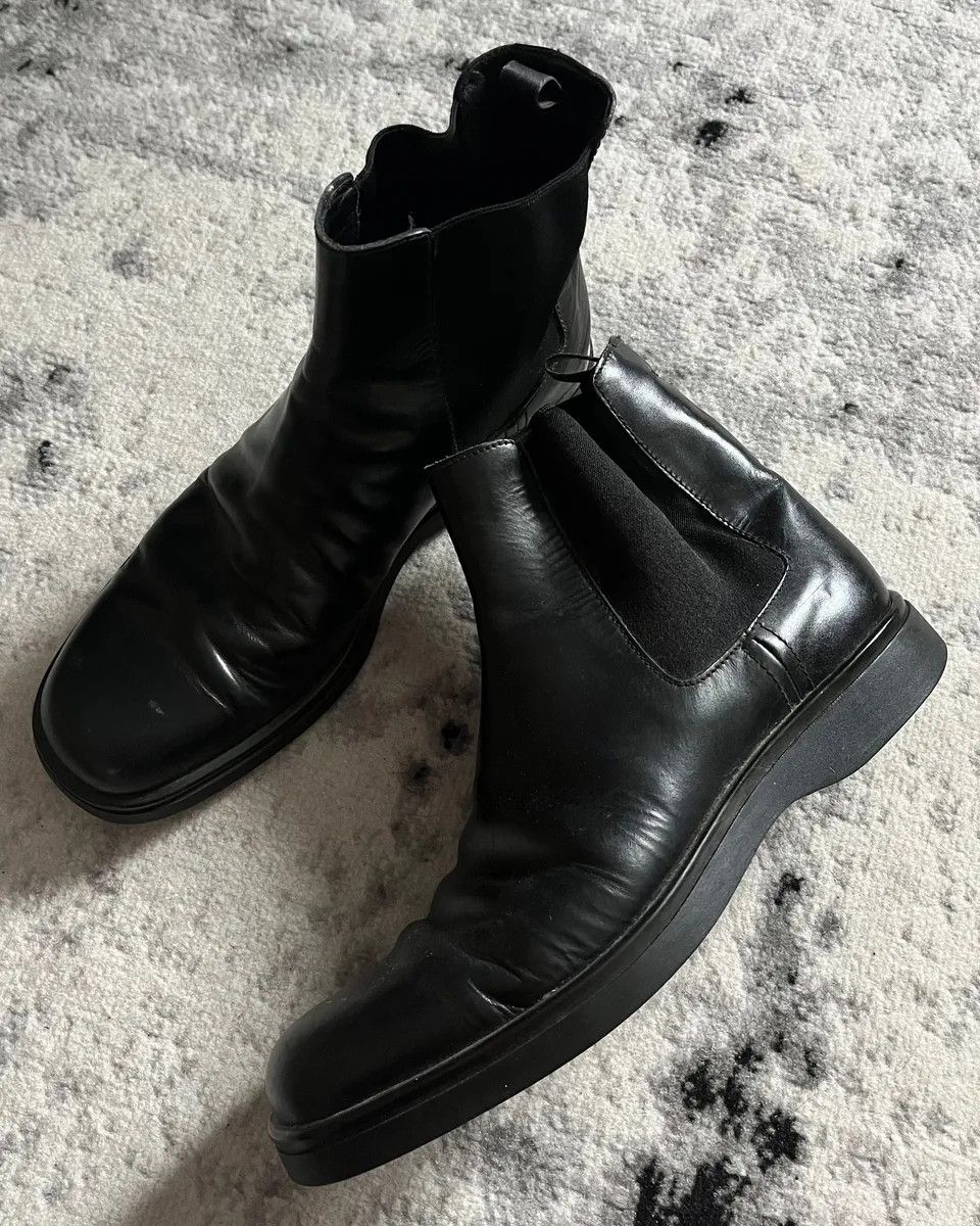 Designer × Prada × Vintage AW2005 Prada Optimum Leather Boots Size US 10.5 / EU 43-44 - 2 Thumbnail
