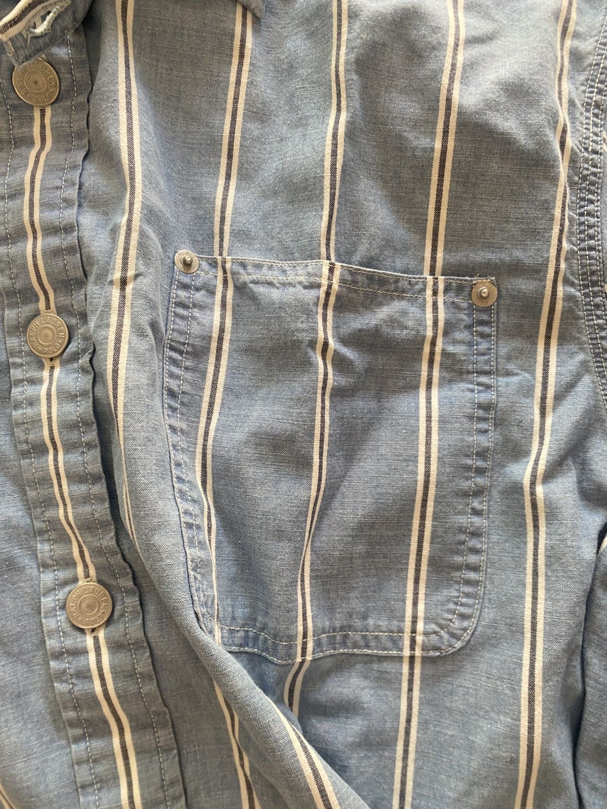 Polo Ralph Lauren Vintage New Polo Ralph Lauren Blue Button Up Polo Country Size US XXL / EU 58 / 5 - 5 Thumbnail